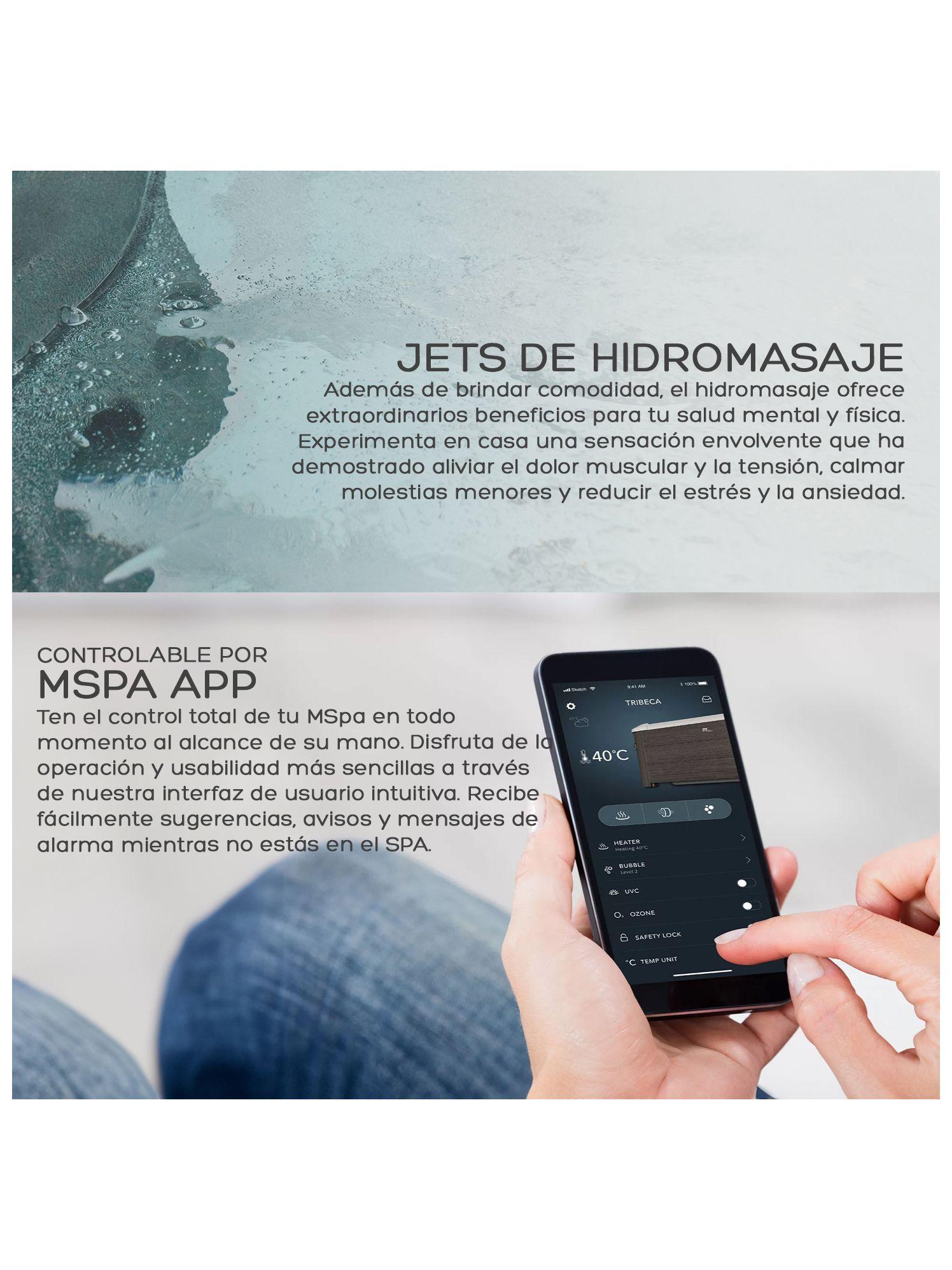Hot Tub Rígido Oslo Amber WiFi Para 6 Personas MSpa-7