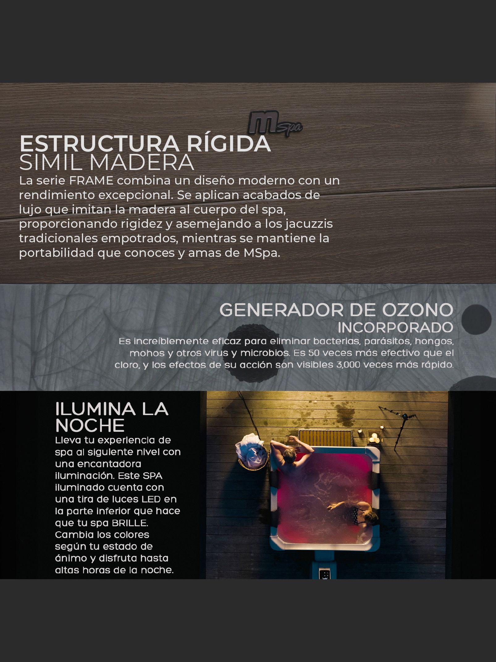 Hot Tub Rígido Oslo Amber WiFi Para 6 Personas MSpa-9