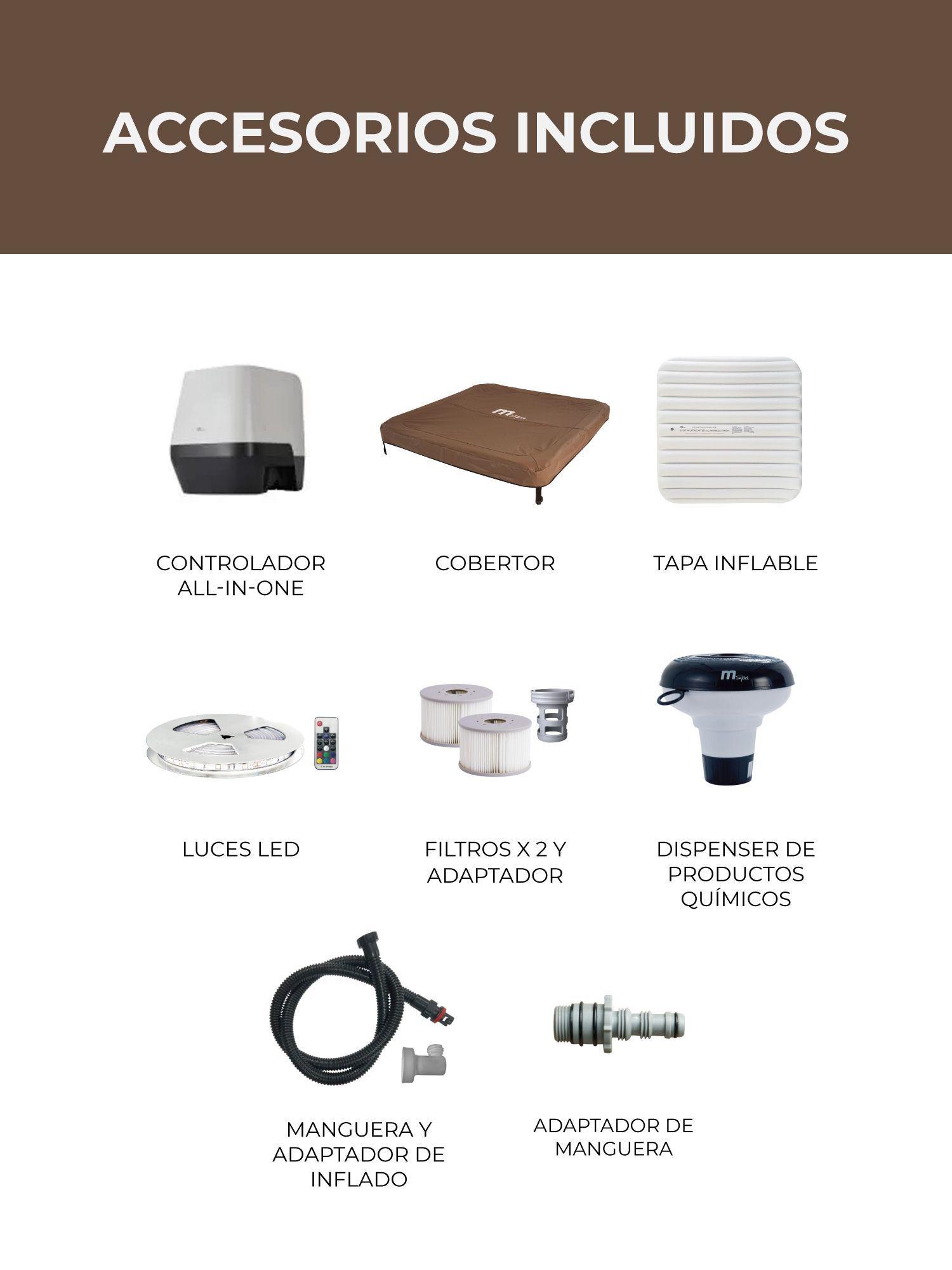 Hot Tub Rígido Oslo Amber WiFi Para 6 Personas MSpa-8