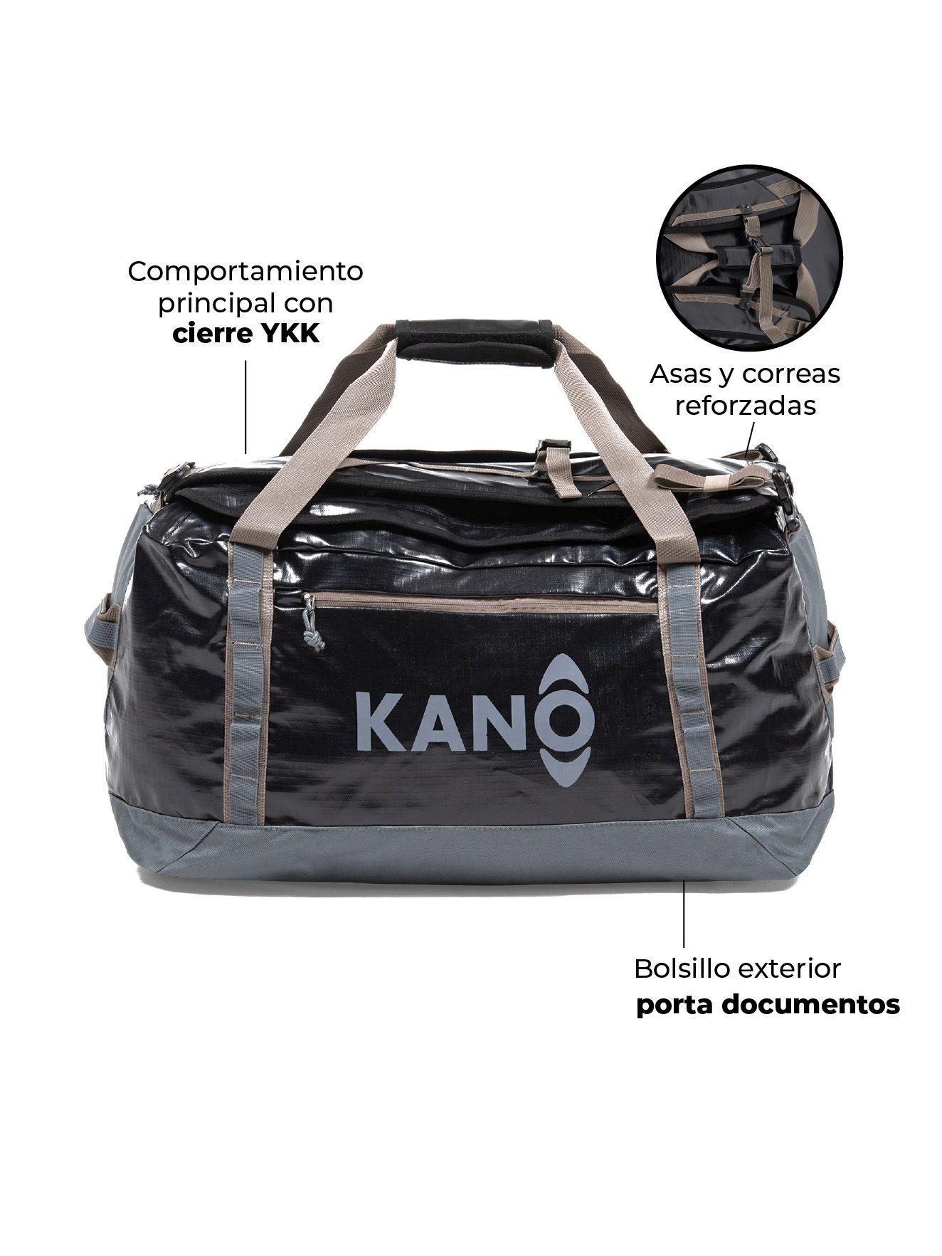 Bolso Mochila Impermeable Kano Outdoor 60L Plegable Negro-2