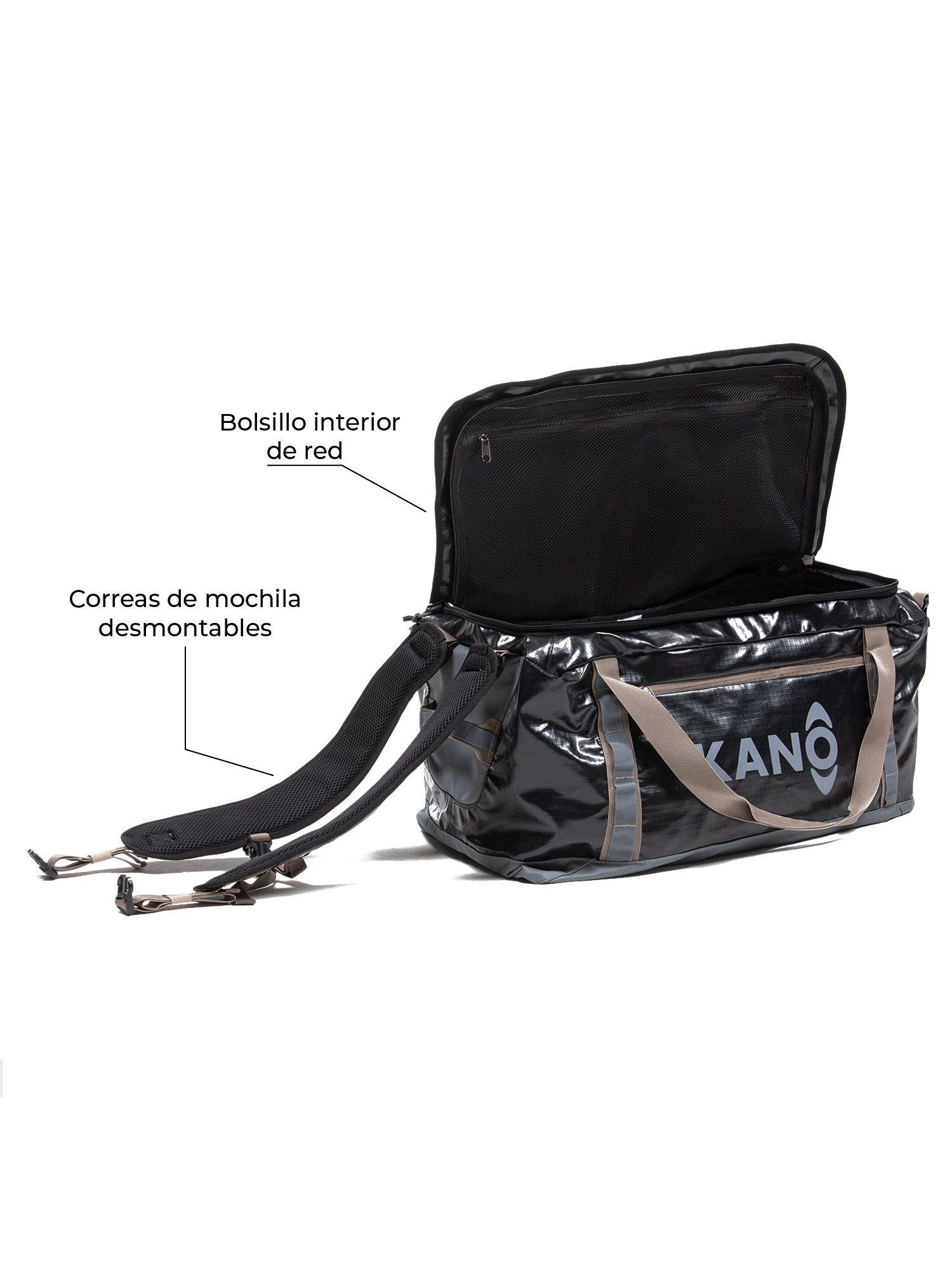 Bolso Mochila Impermeable Kano Outdoor 60L Plegable Negro-3