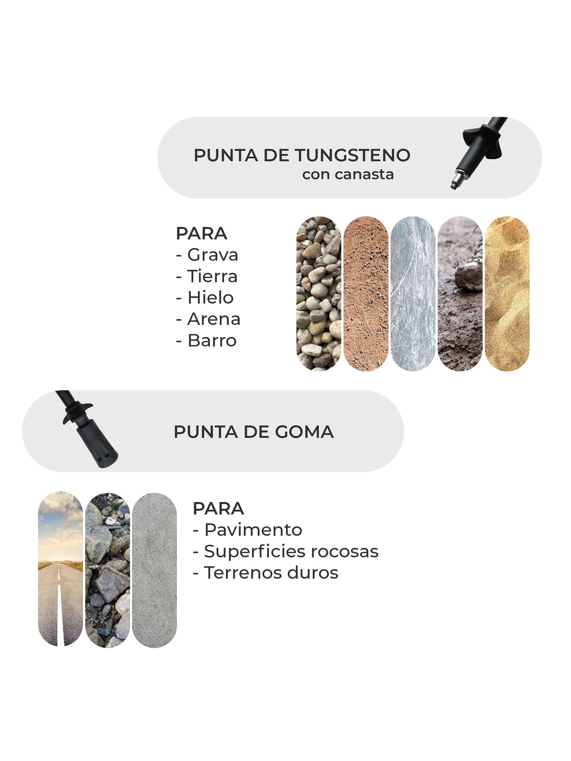 Set 2 Bastones De Trekking Plegables Kano 44/115/135 cm-3