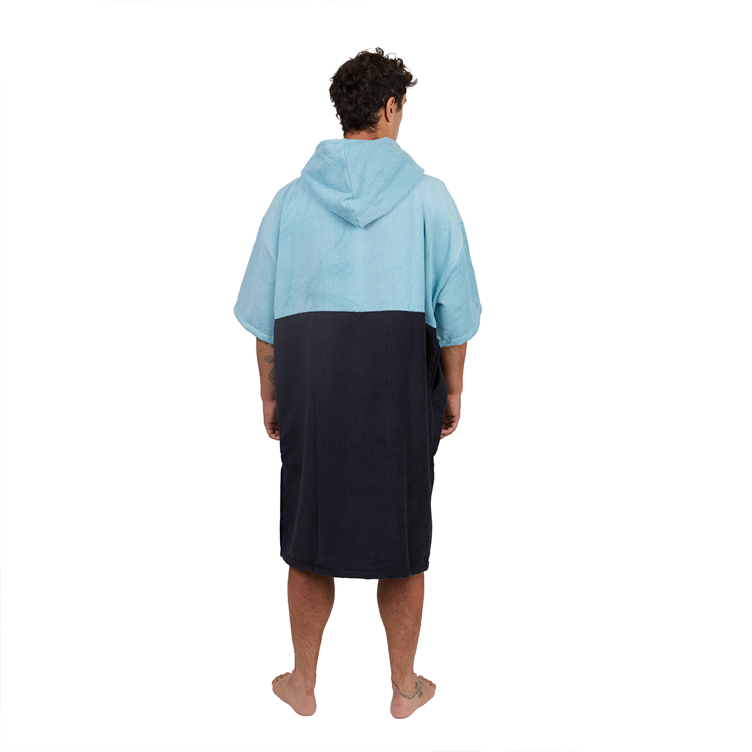 Poncho Terry Negro Azul / Poncho Surf Kano-2