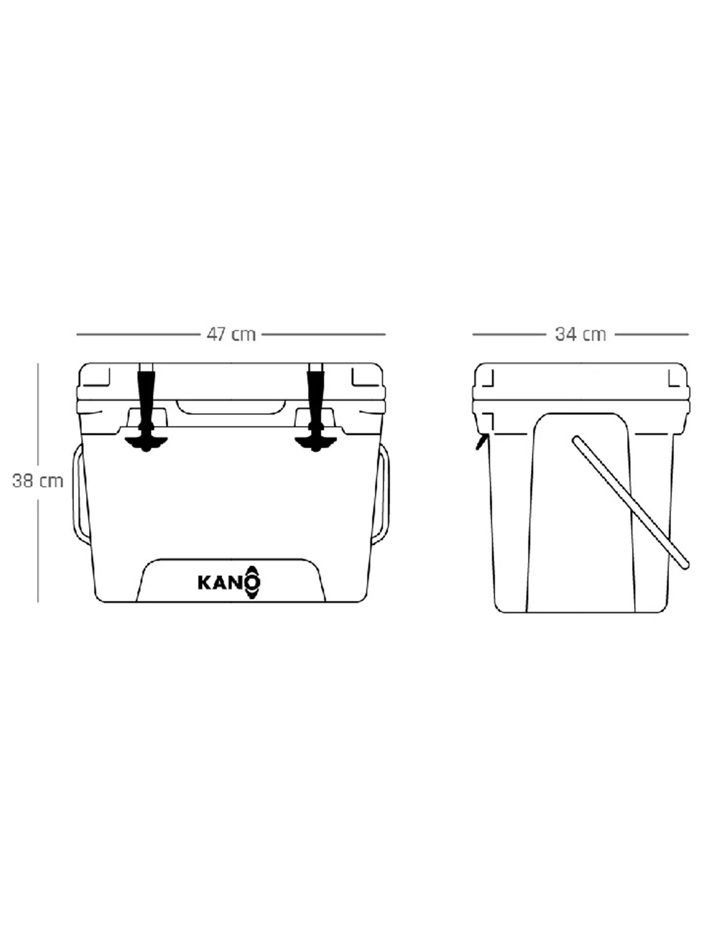 Cooler Nevera Rígida Exploradores 20QT Blanco Kano-5
