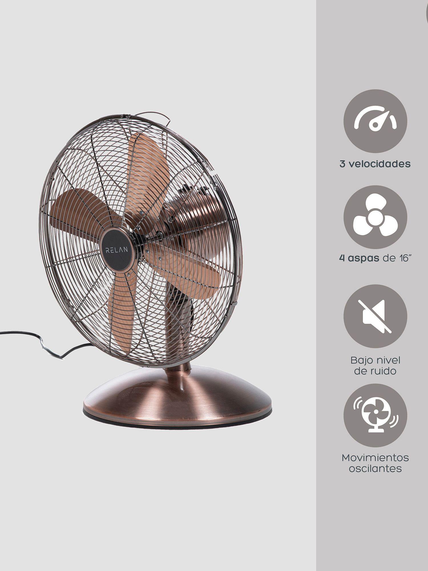 Ventilador de Mesa Relan Gold Breeze Para Escritorio 16"-4