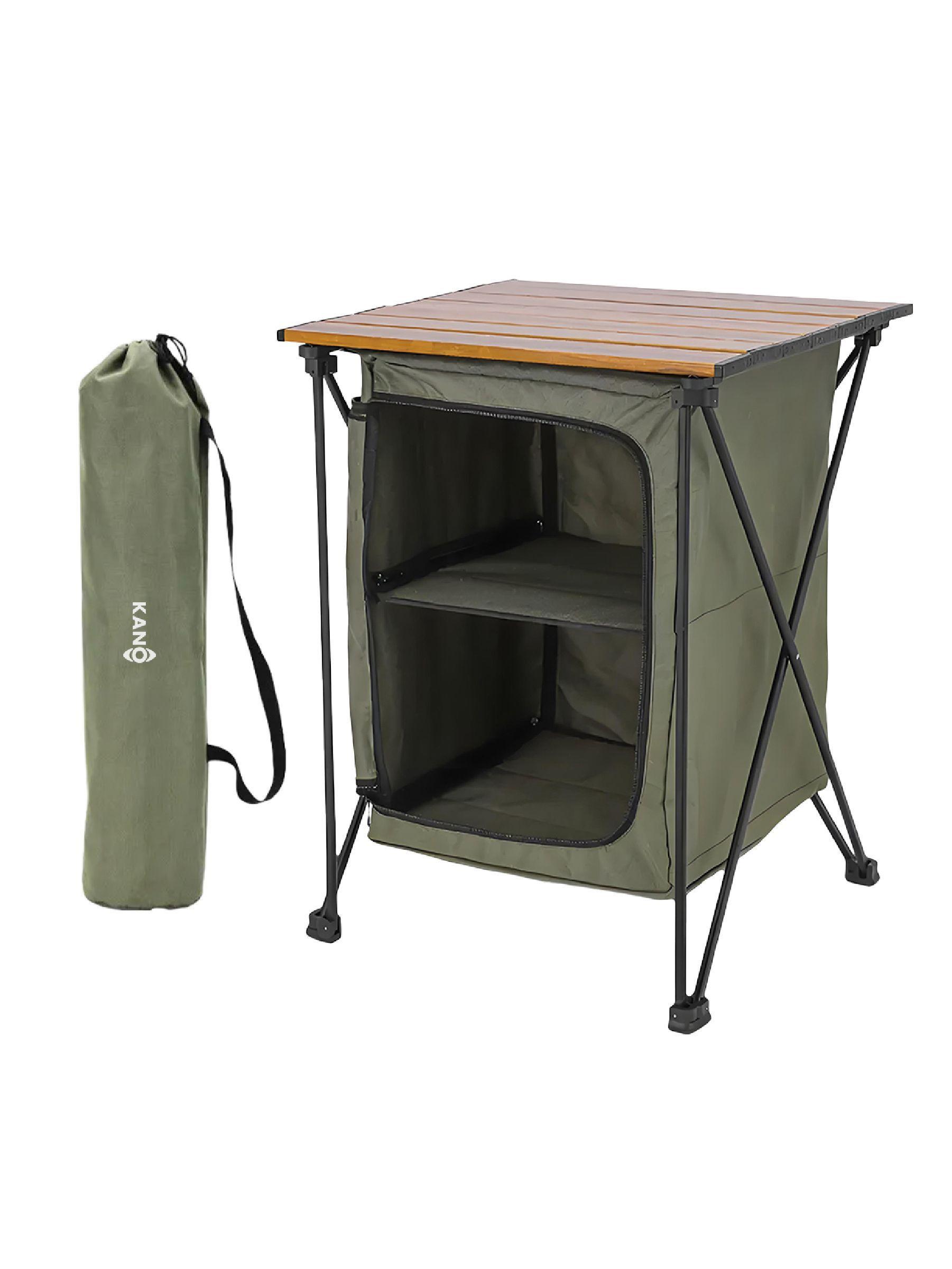 Mesa Plegable de Camping Kano y Armario Organizador 2 en 1-0