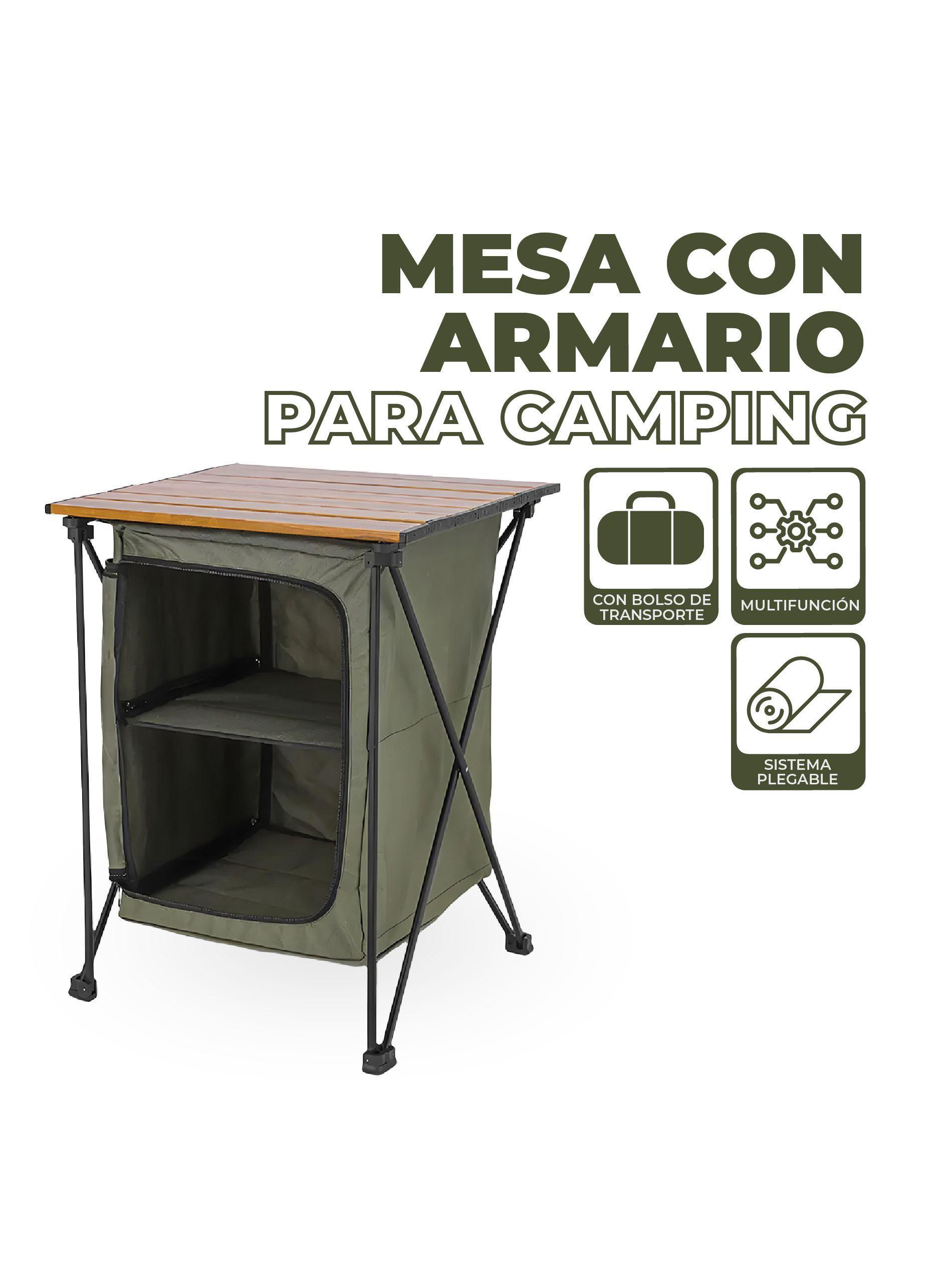 Mesa Plegable de Camping Kano y Armario Organizador 2 en 1-3