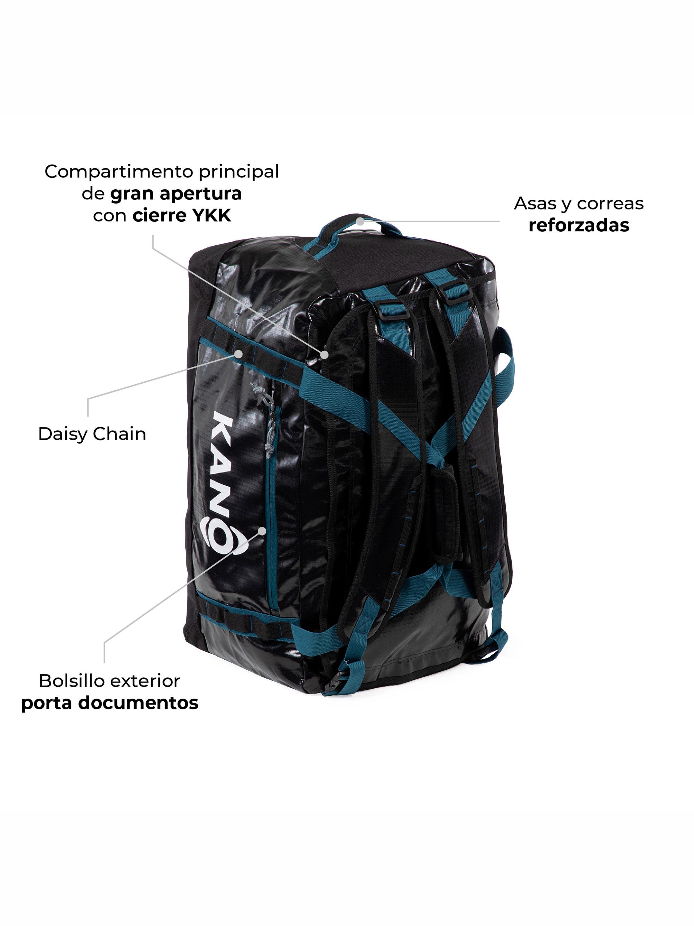 Bolso Mochila Impermeable Negro Kano Outdoor 60L Plegable-2