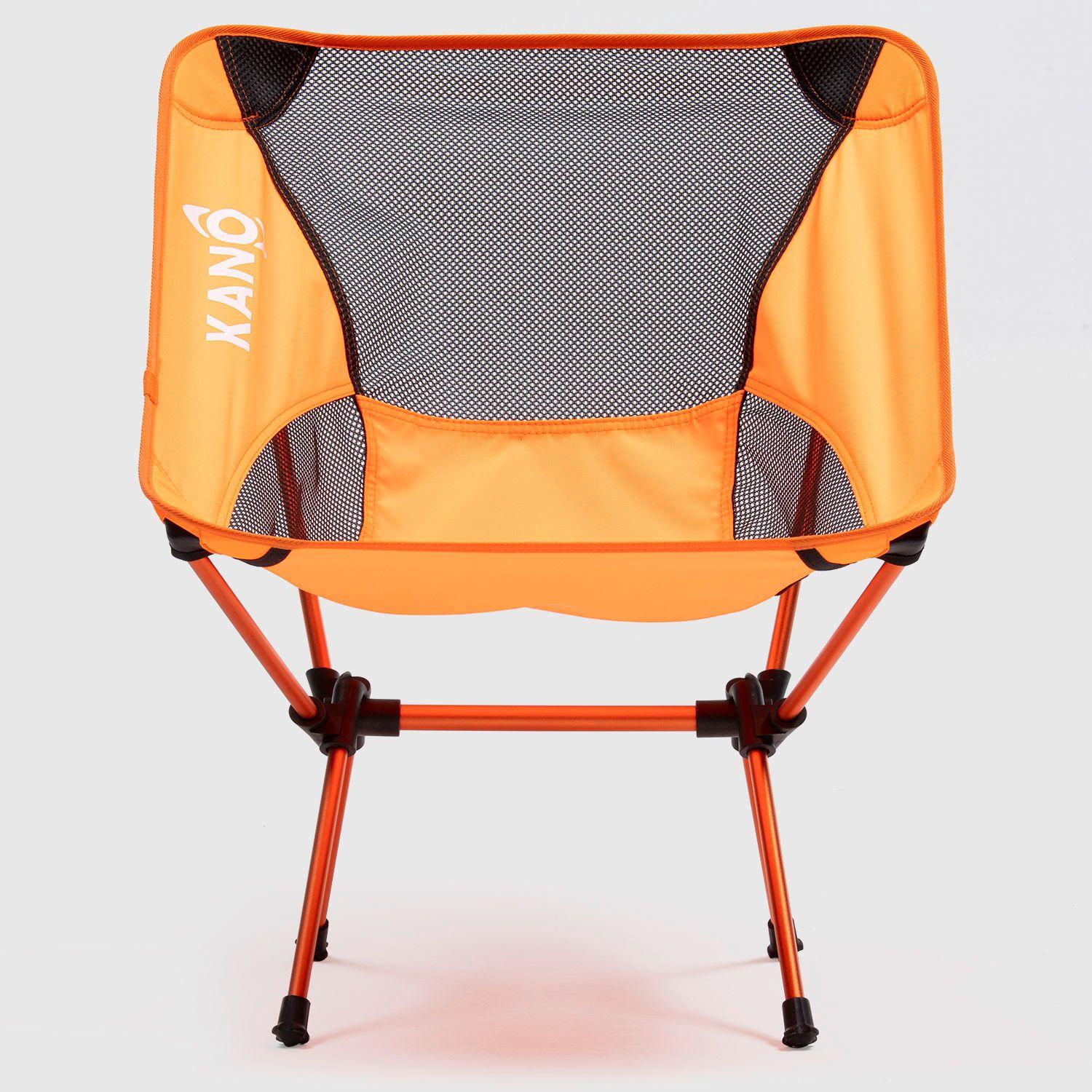 Silla Plegable Para Camping Liviana Naranjo Fluor Kano-0