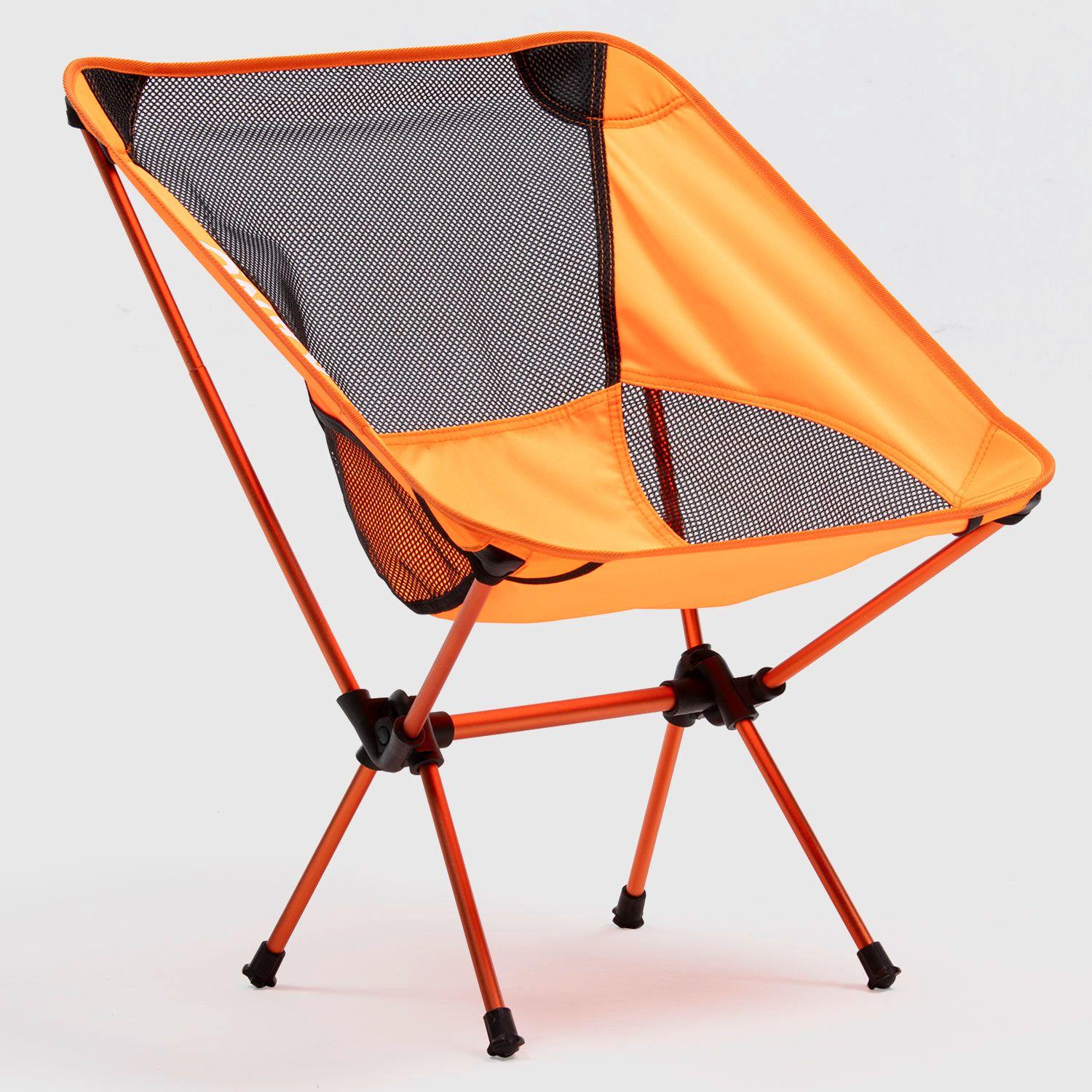 Silla Plegable Para Camping Liviana Naranjo Fluor Kano-1