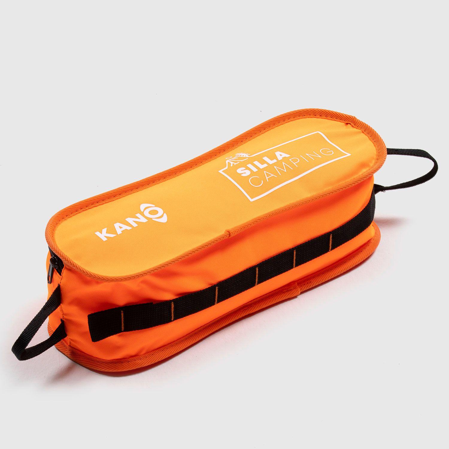 Silla Plegable Para Camping Liviana Naranjo Fluor Kano-3