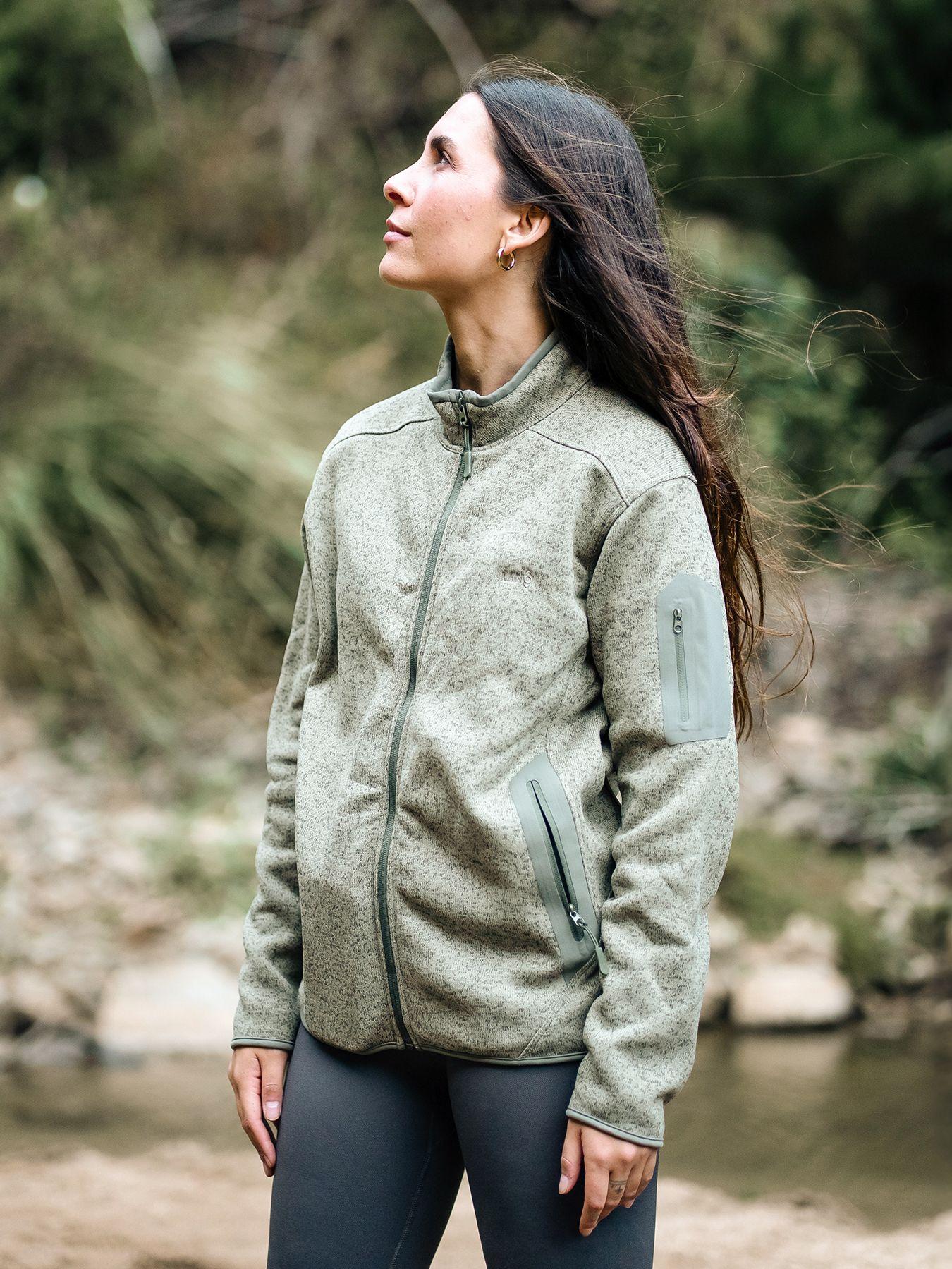 Chaqueta Polar Blend Mujer Kano Notro Verde con Bolsillos-6