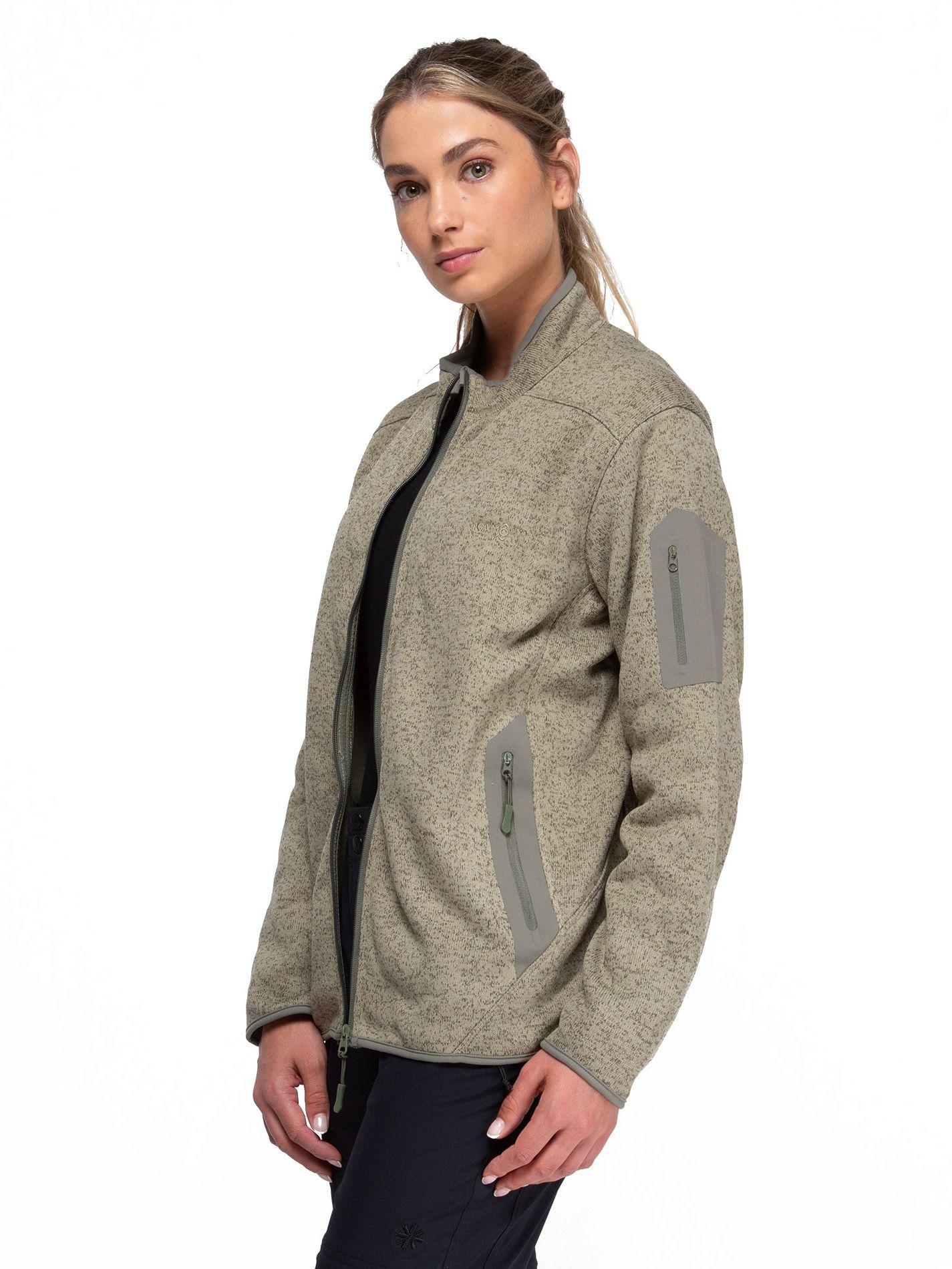 Chaqueta Polar Blend Mujer Kano Notro Verde con Bolsillos-9