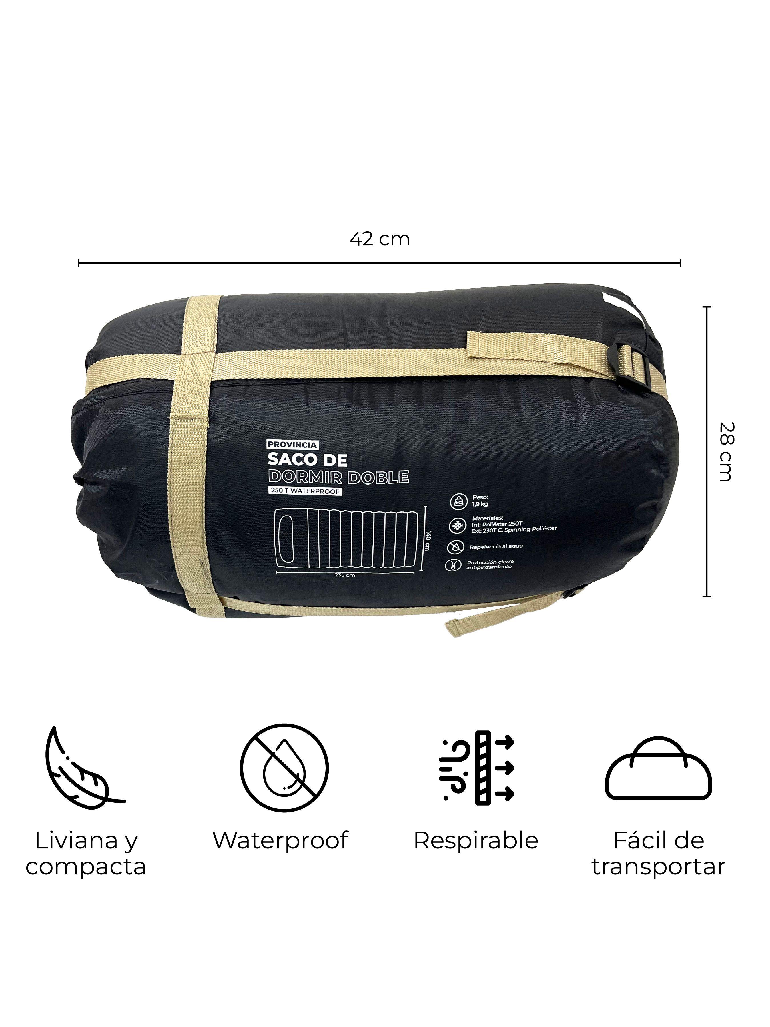 Saco de Dormir Doble Kano Provincia Waterproof 2 Personas-3