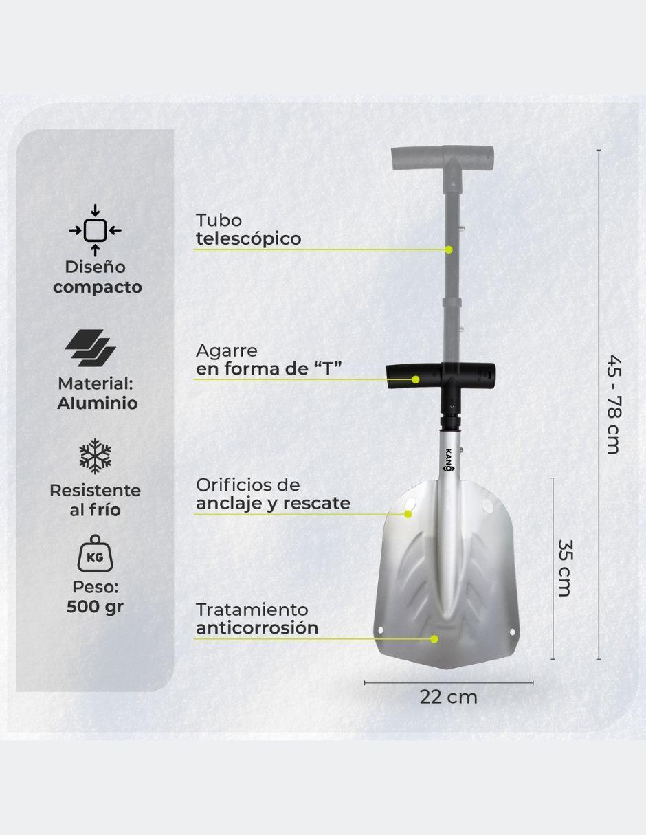 Pala de Nieve Telescópica Kano Pala Portátil 45-78 cm-2