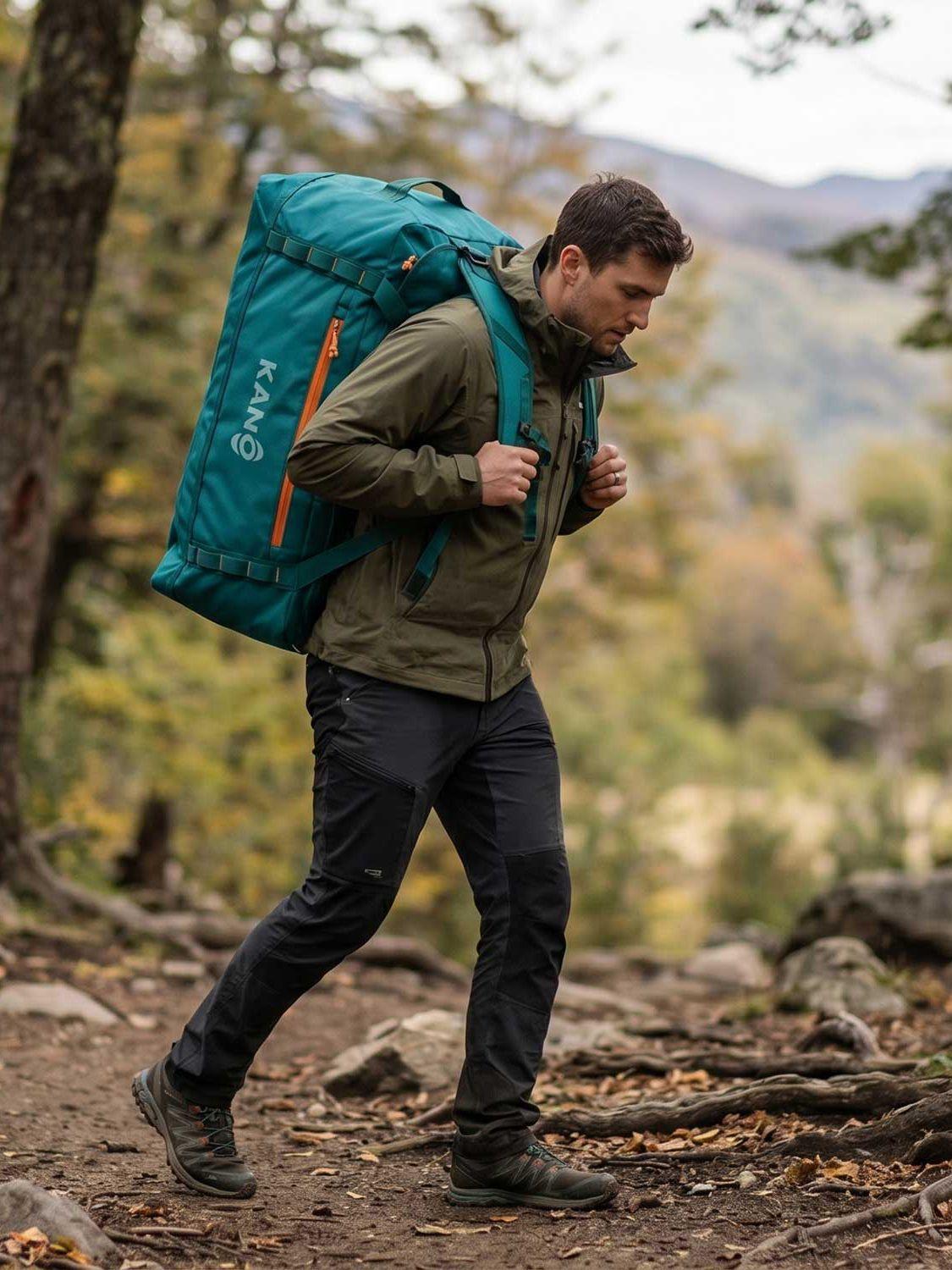 Bolso Mochila Impermeable 80L Kano Roy Bolso de Viaje Verde-2
