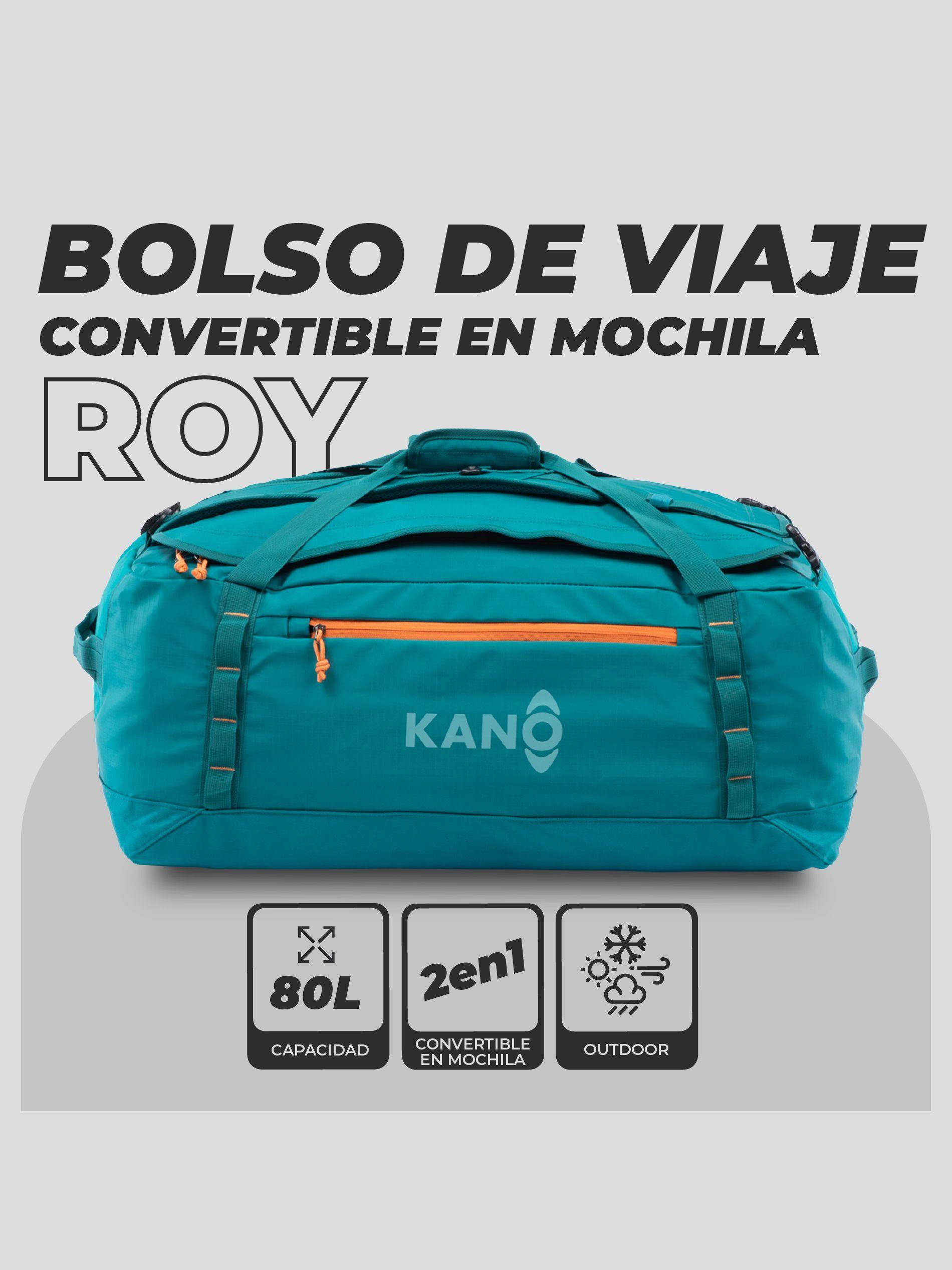 Bolso Mochila Impermeable 80L Kano Roy Bolso de Viaje Verde-3