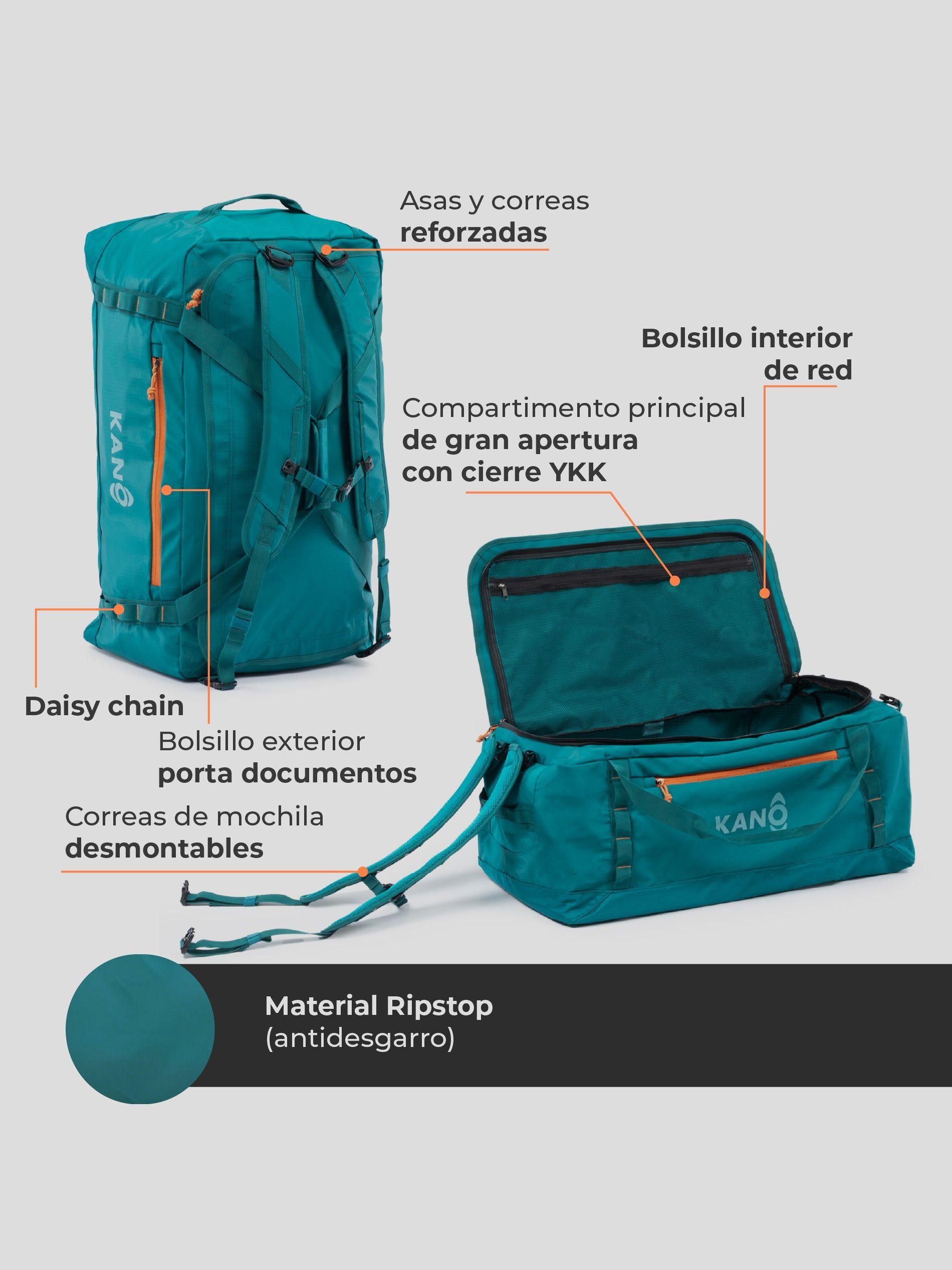Bolso Mochila Impermeable 80L Kano Roy Bolso de Viaje Verde-6
