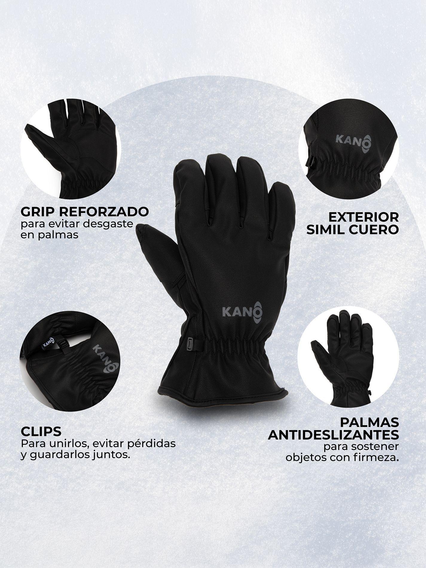 Guantes Nieve Simil Cuero Kano Aysen Impermeables Ski Snowboard-9