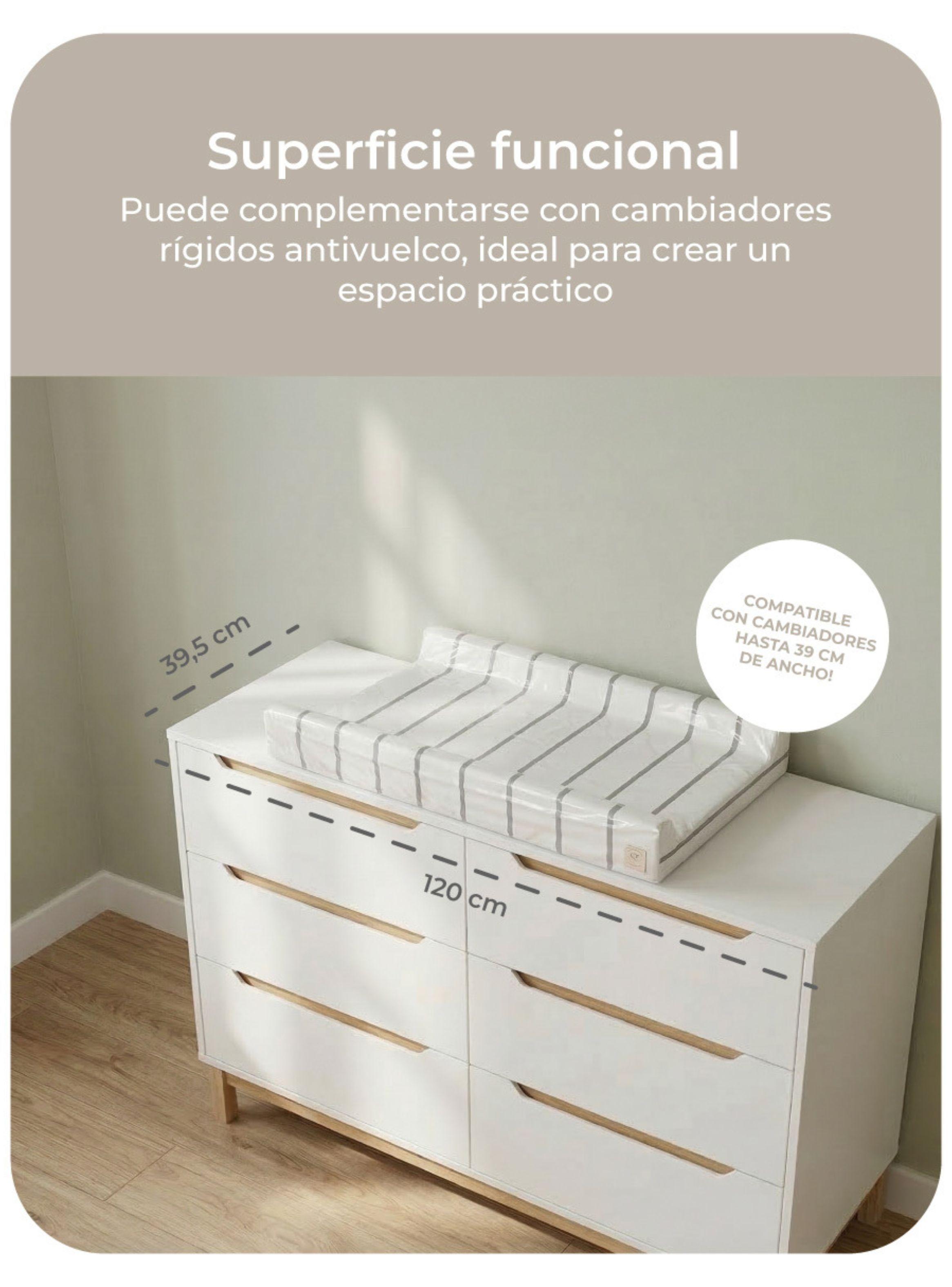 Cómoda Cajonera Isla Relan con 6 Cajones Simil Madera -4