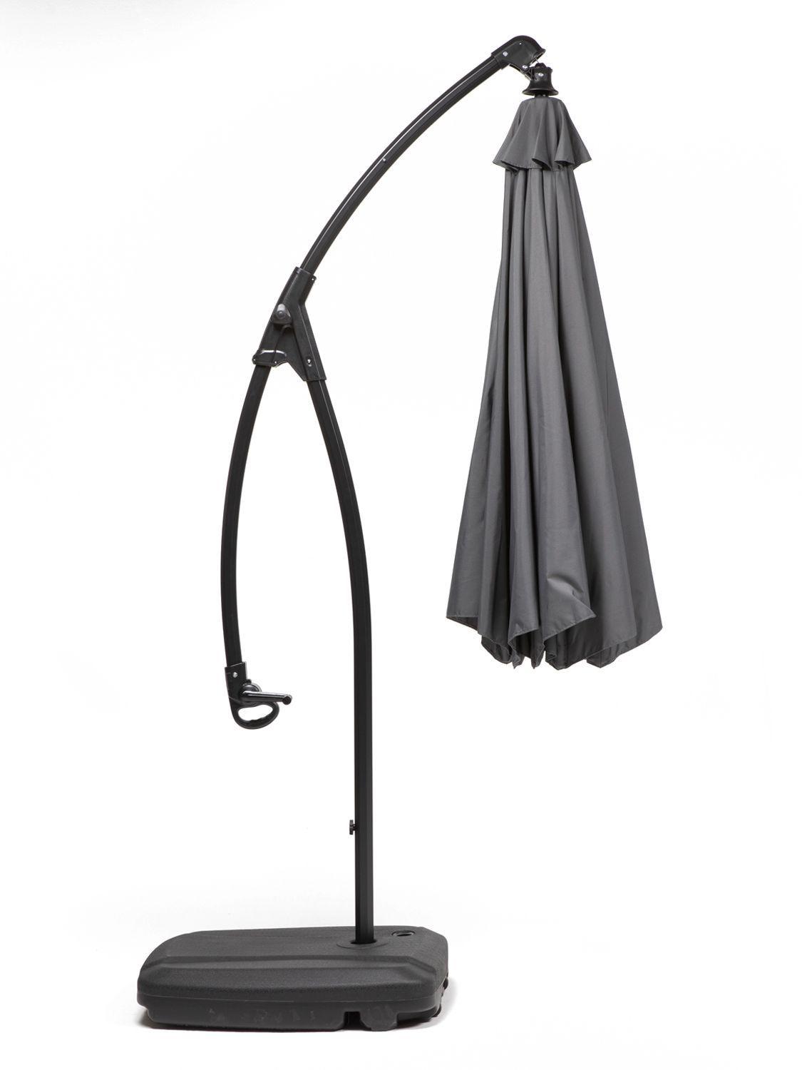 Quitasol Lateral Con Base Relan Gris 300 cm Manivela-2