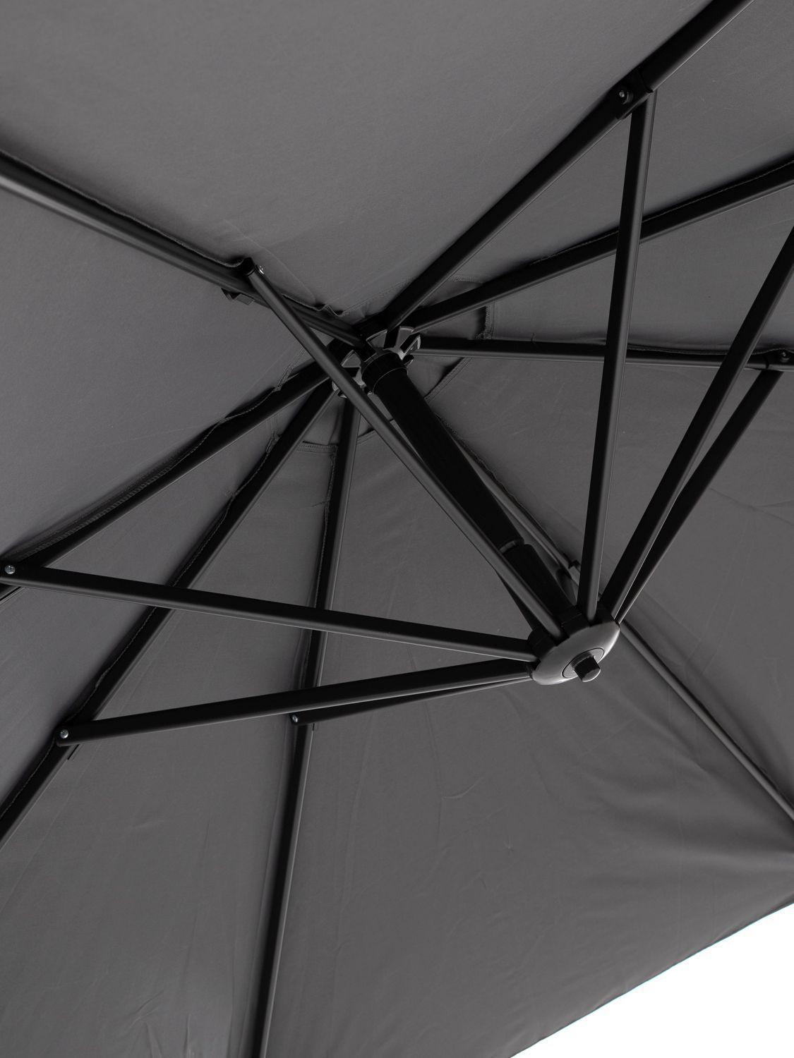 Quitasol Lateral Con Base Relan Gris 300 cm Manivela-7