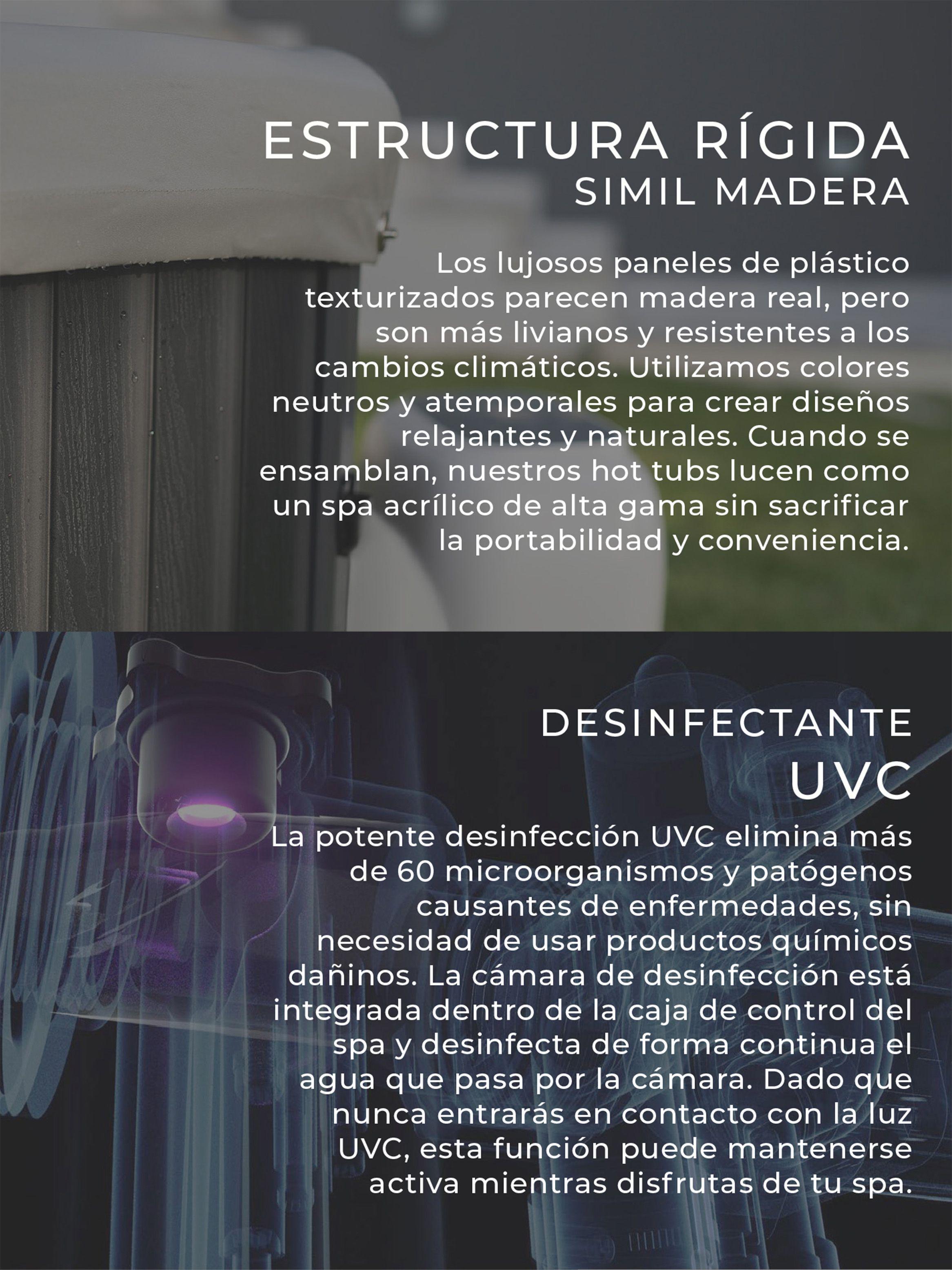 Hot Tub Armable Tuscany Frame WiFi Para 6 Personas MSpa-6
