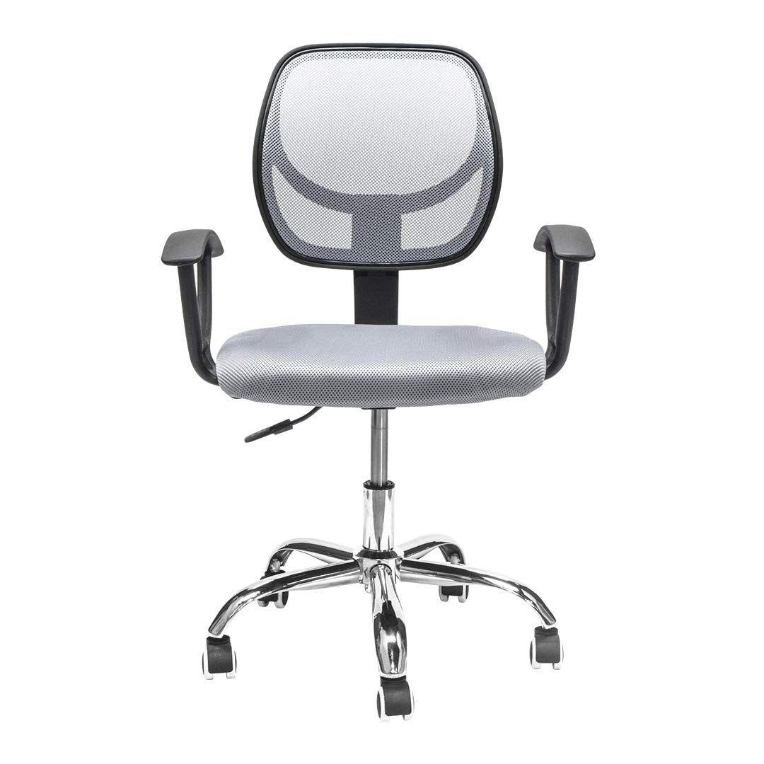 Silla de Escritorio Ergonómica Top Living Gris con Base Cromada-4