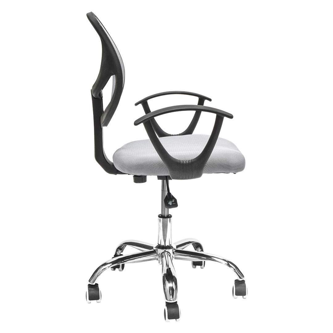 Silla de Escritorio Ergonómica Top Living Gris con Base Cromada-5