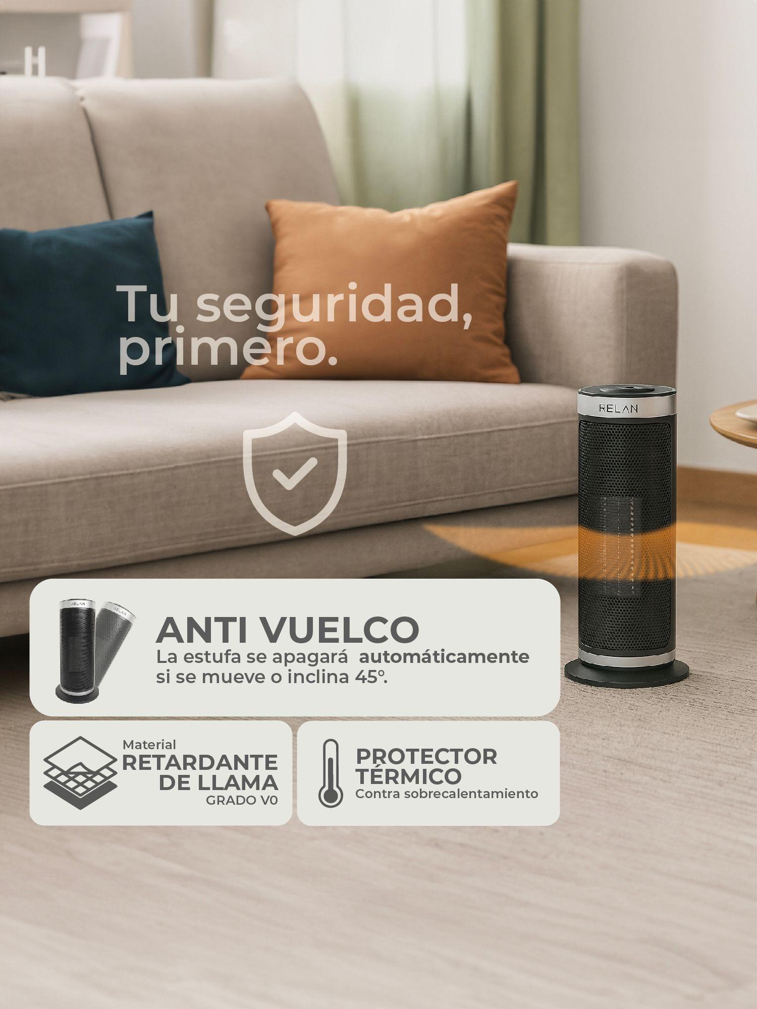 Estufa Eléctrica Termoventilador Relan Calefactor PTC 2000W-3