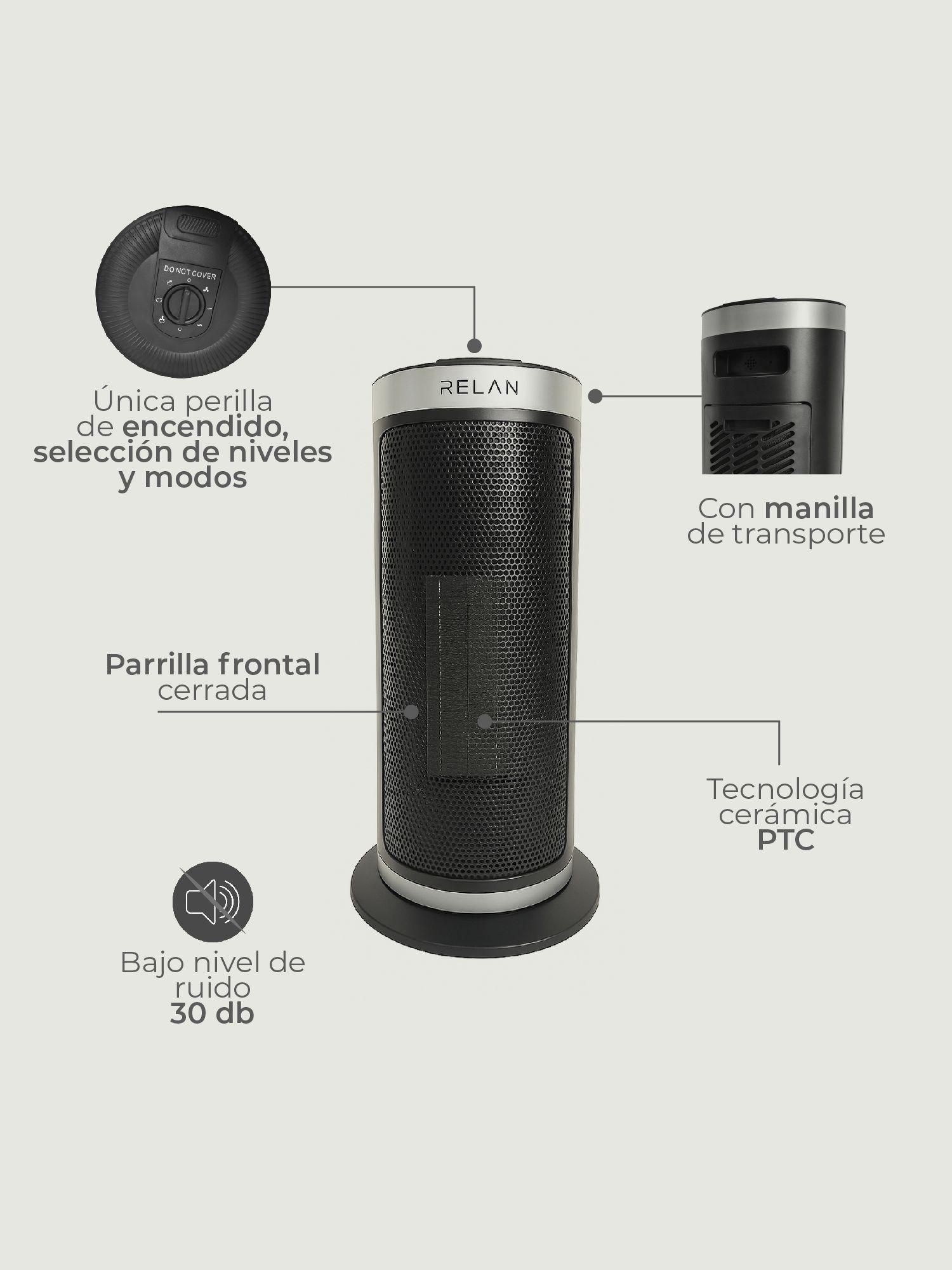 Estufa Eléctrica Termoventilador Relan Calefactor PTC 2000W-4