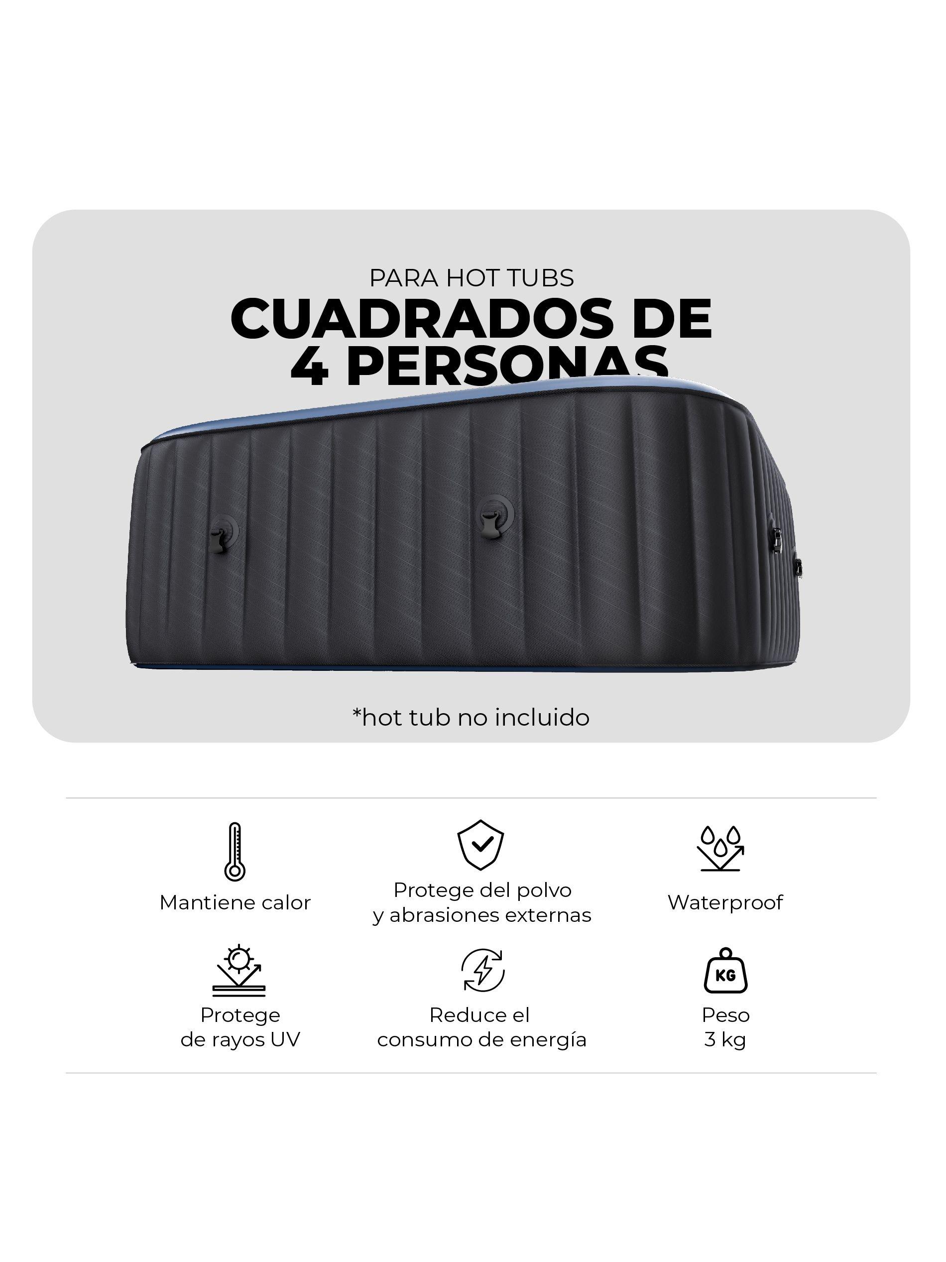 Cobertor Térmico MSPA para Hot Tubs Cuadrados de 4 Personas-3