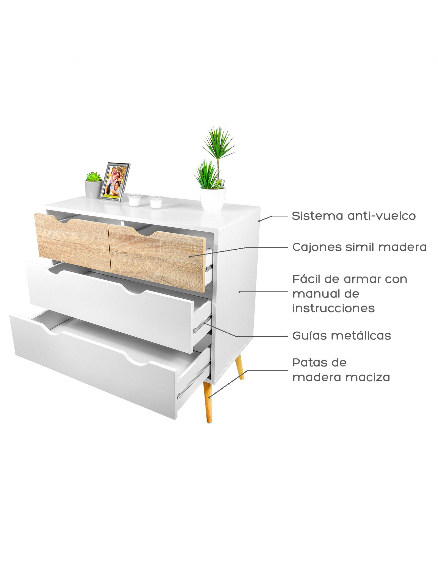 Cómoda Velador Top Living Aloe Cajonera Nórdica-4