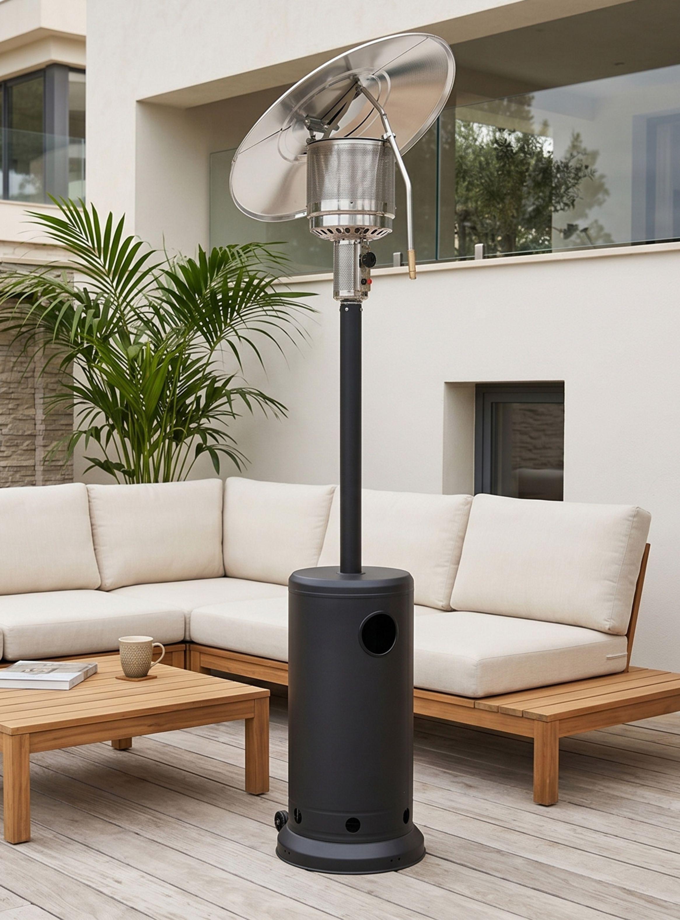 Estufa Calefactor Exterior Silver Flex Para Patio Terraza Relan-1