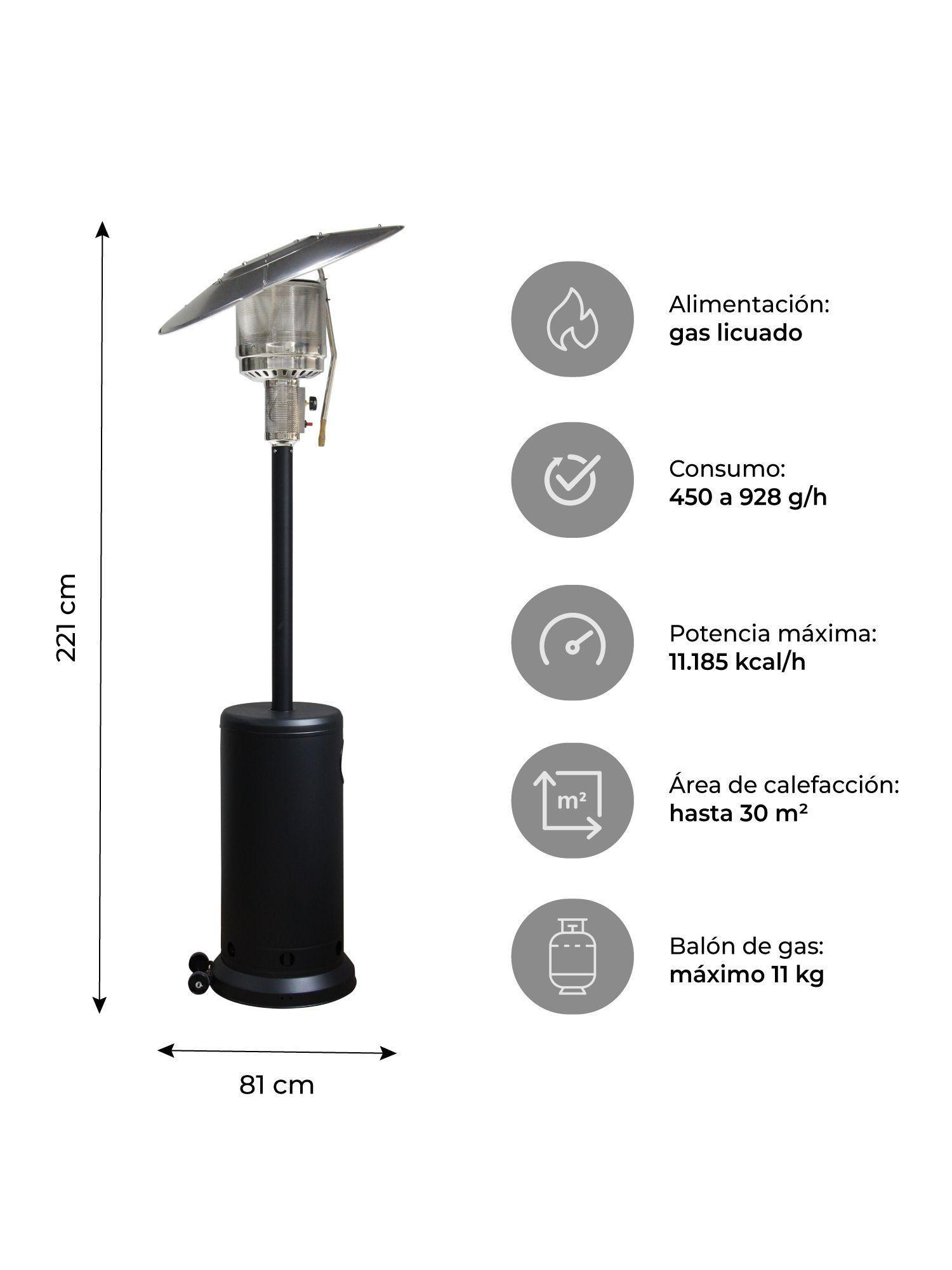Estufa Calefactor Exterior Silver Flex Para Patio Terraza Relan-2
