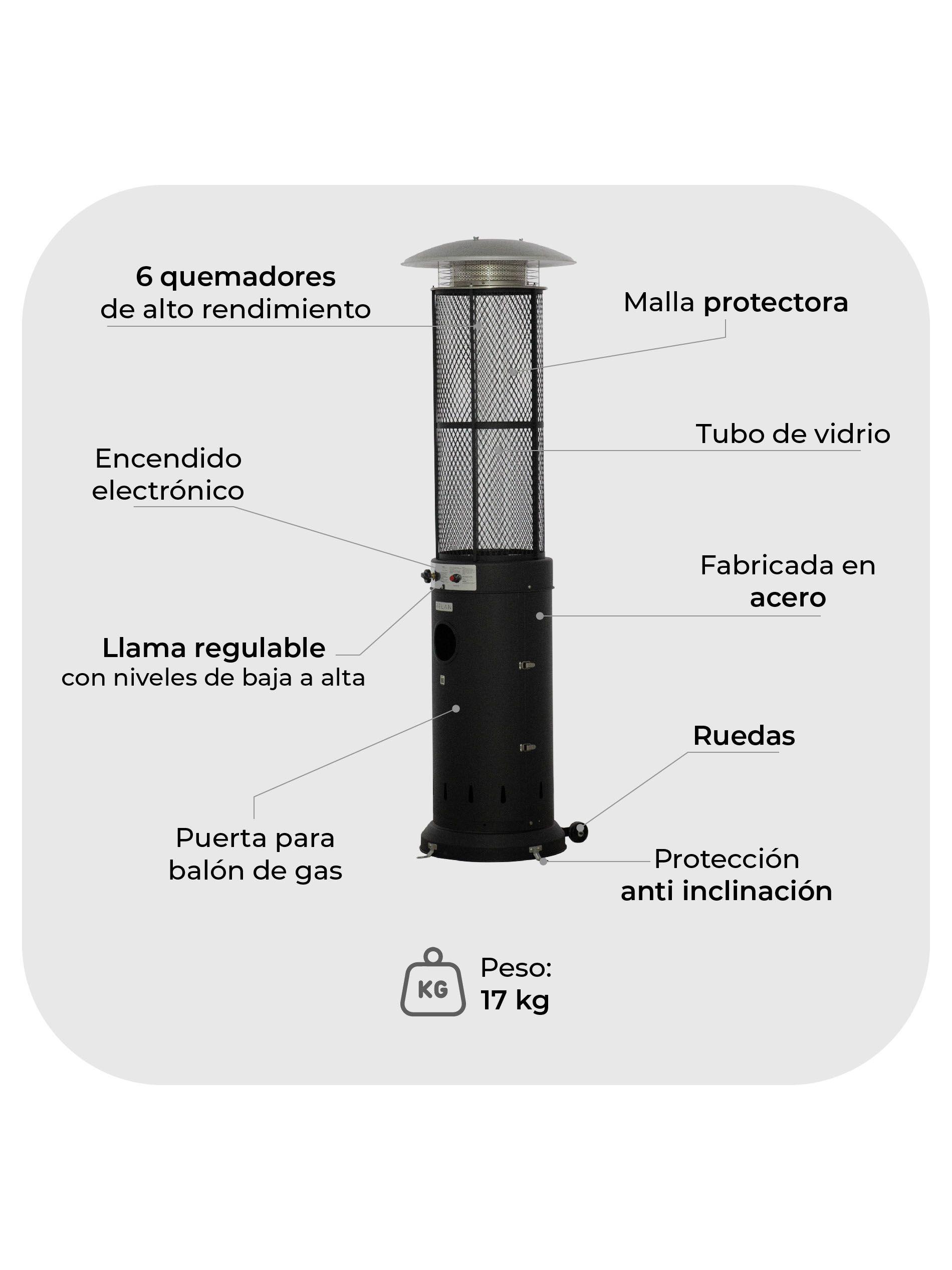 Estufa Calefactor a Gas Para Exterior Relan Graphite-4