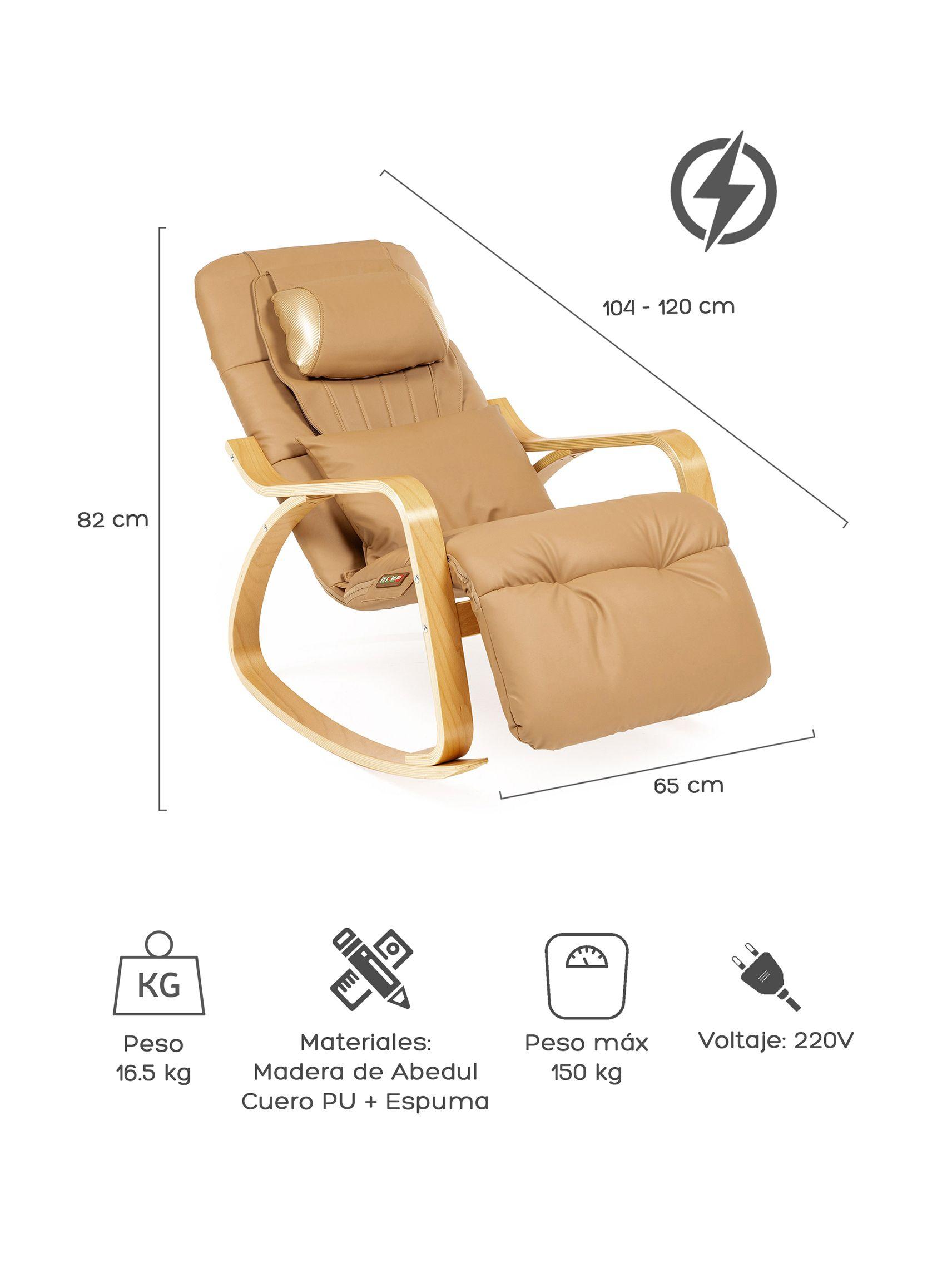 Silla Masajeadora Relan Sand Mecedora Con Vibración y Calor-1