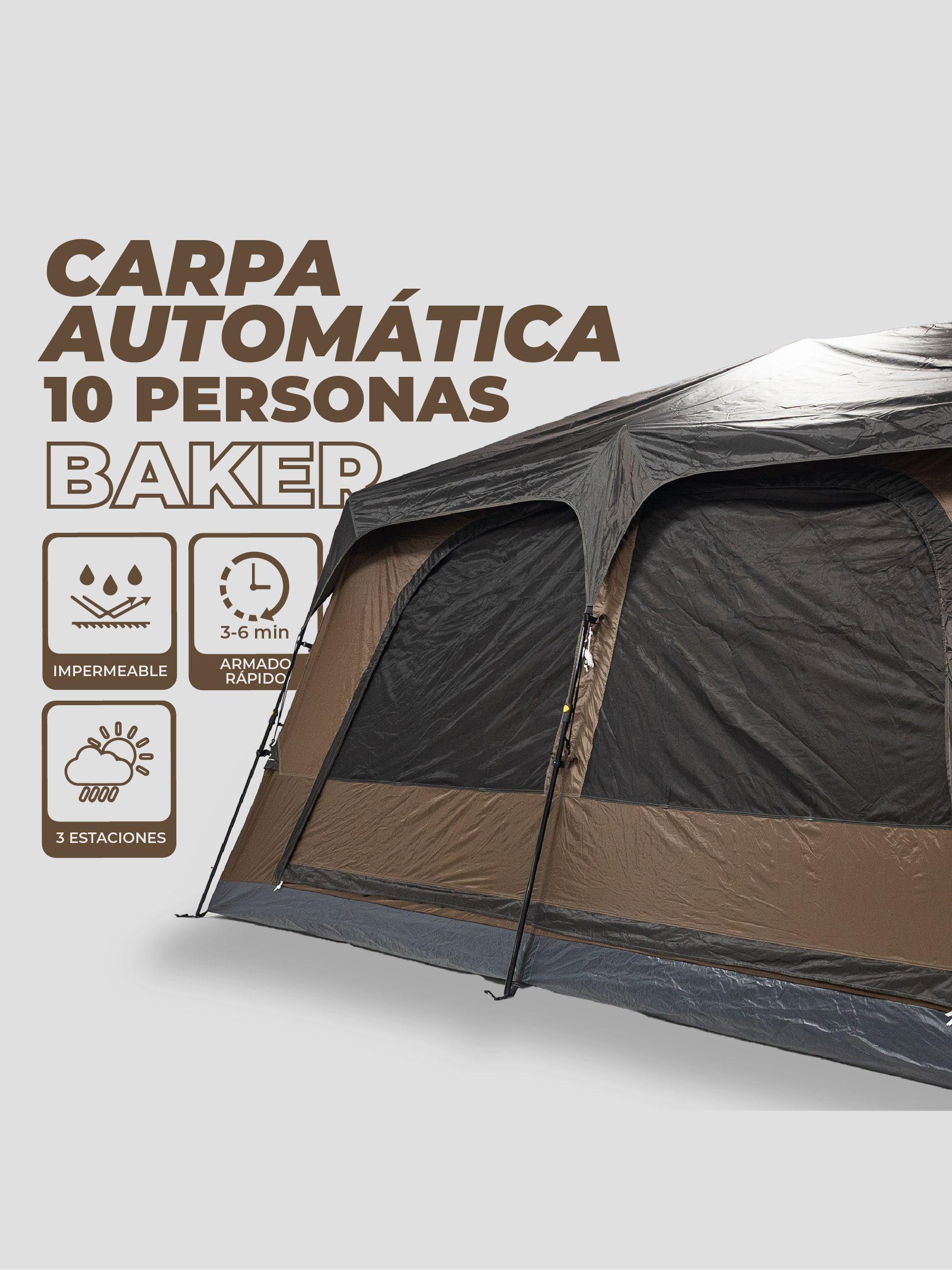 Carpa Baker Camping Automática Instant 10 personas Impermeable-2