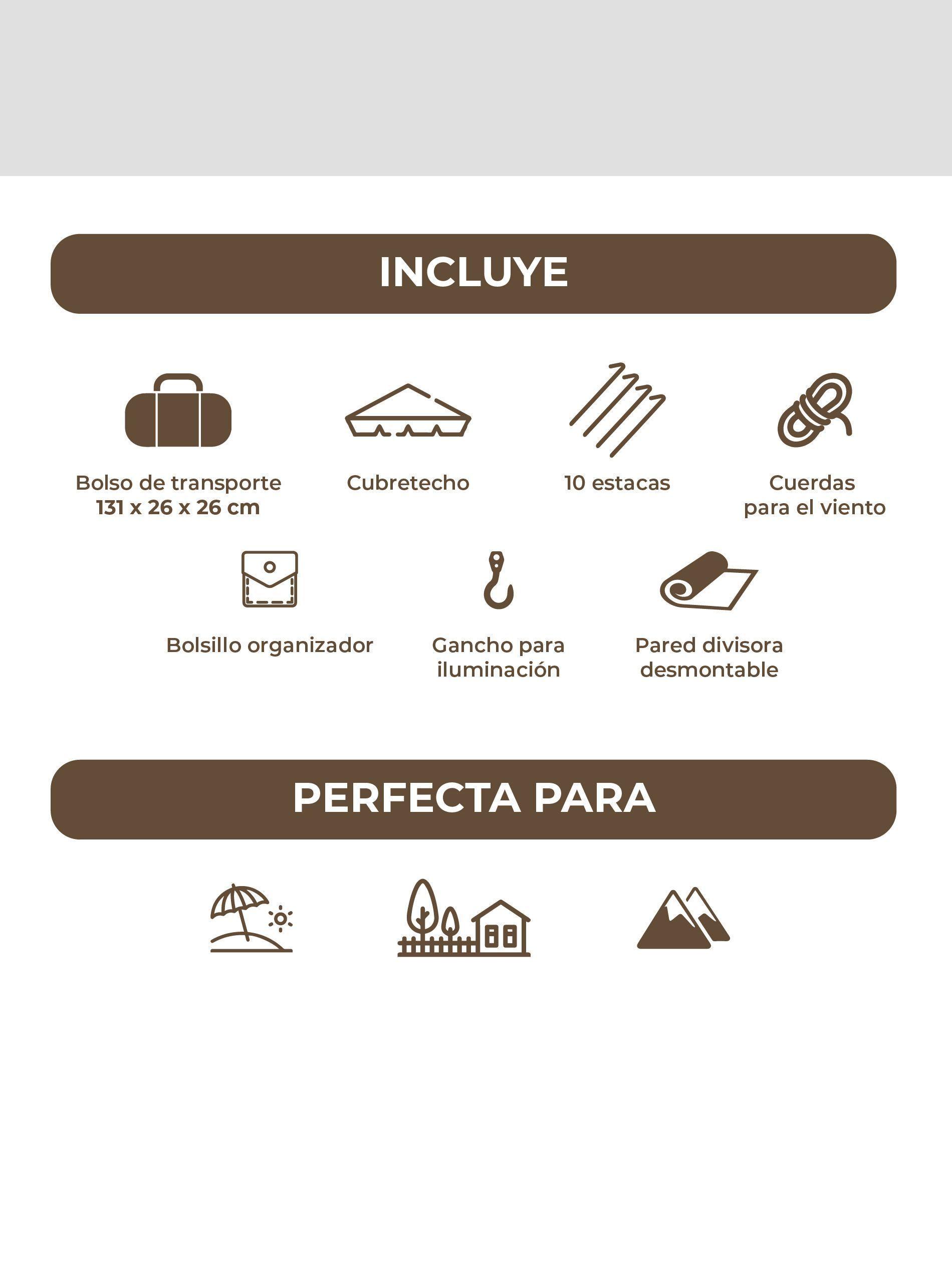 Carpa Baker Camping Automática Instant 10 personas Impermeable-7