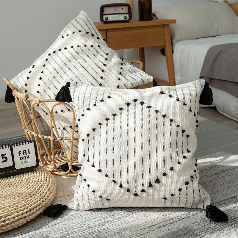 Funda de Cojín Deco Negro 45 x 45 / Funda Cojin Relan-3