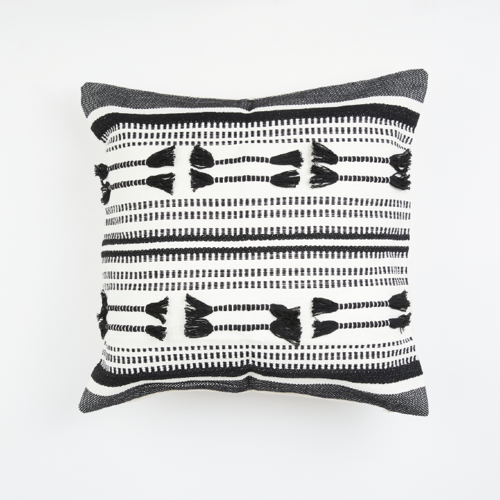 Funda de Cojín Negro Vintage 45 x 45 / Funda Cojin Relan-0