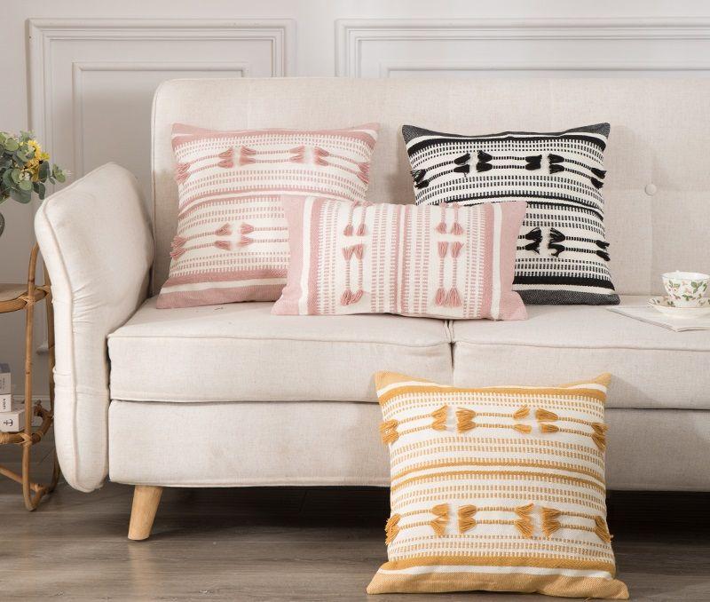 Funda de Cojín Negro Vintage 45 x 45 / Funda Cojin Relan-4