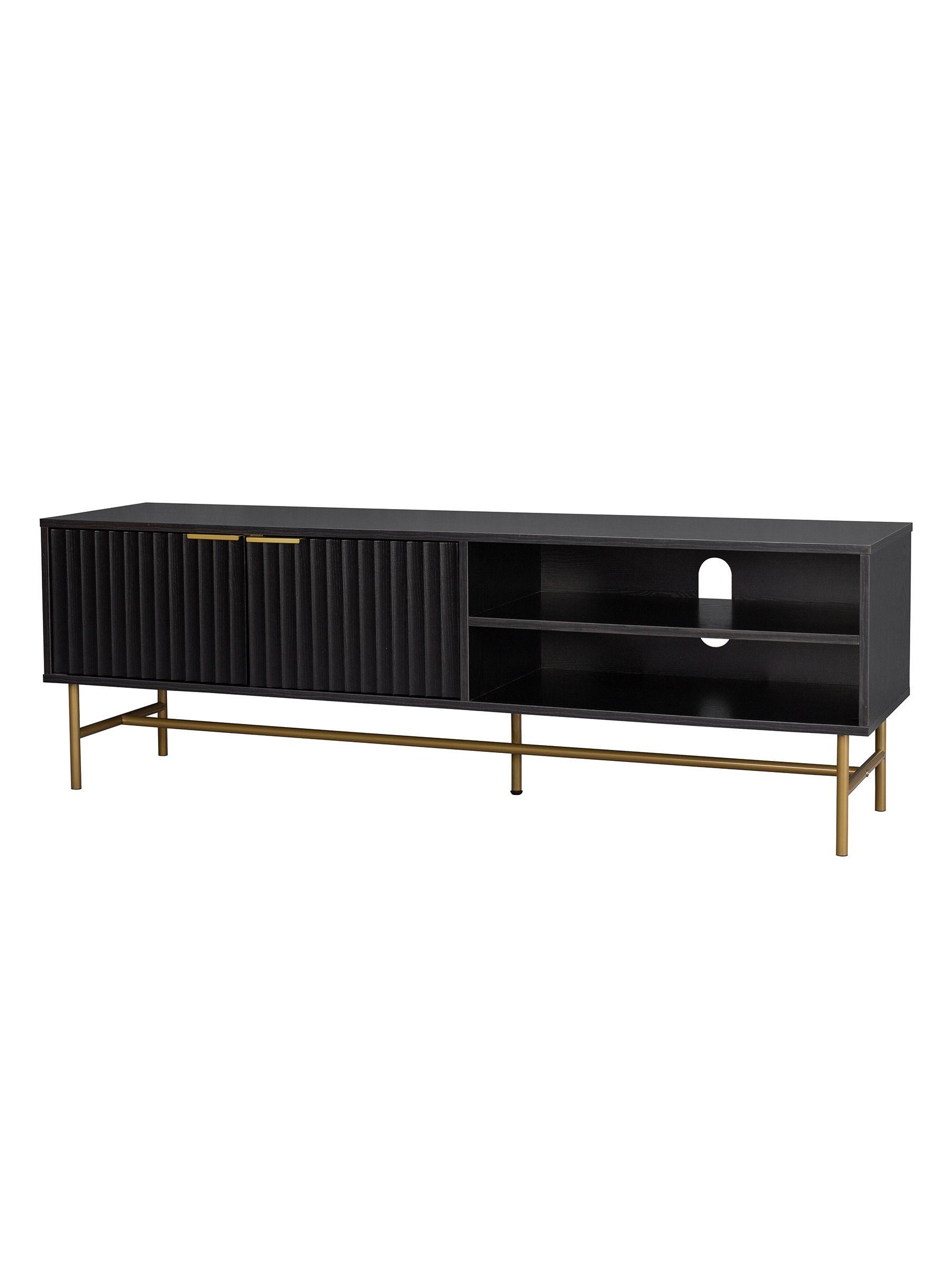 Rack de Tv Acanalado Top Living Queens con Puertas Estante-7