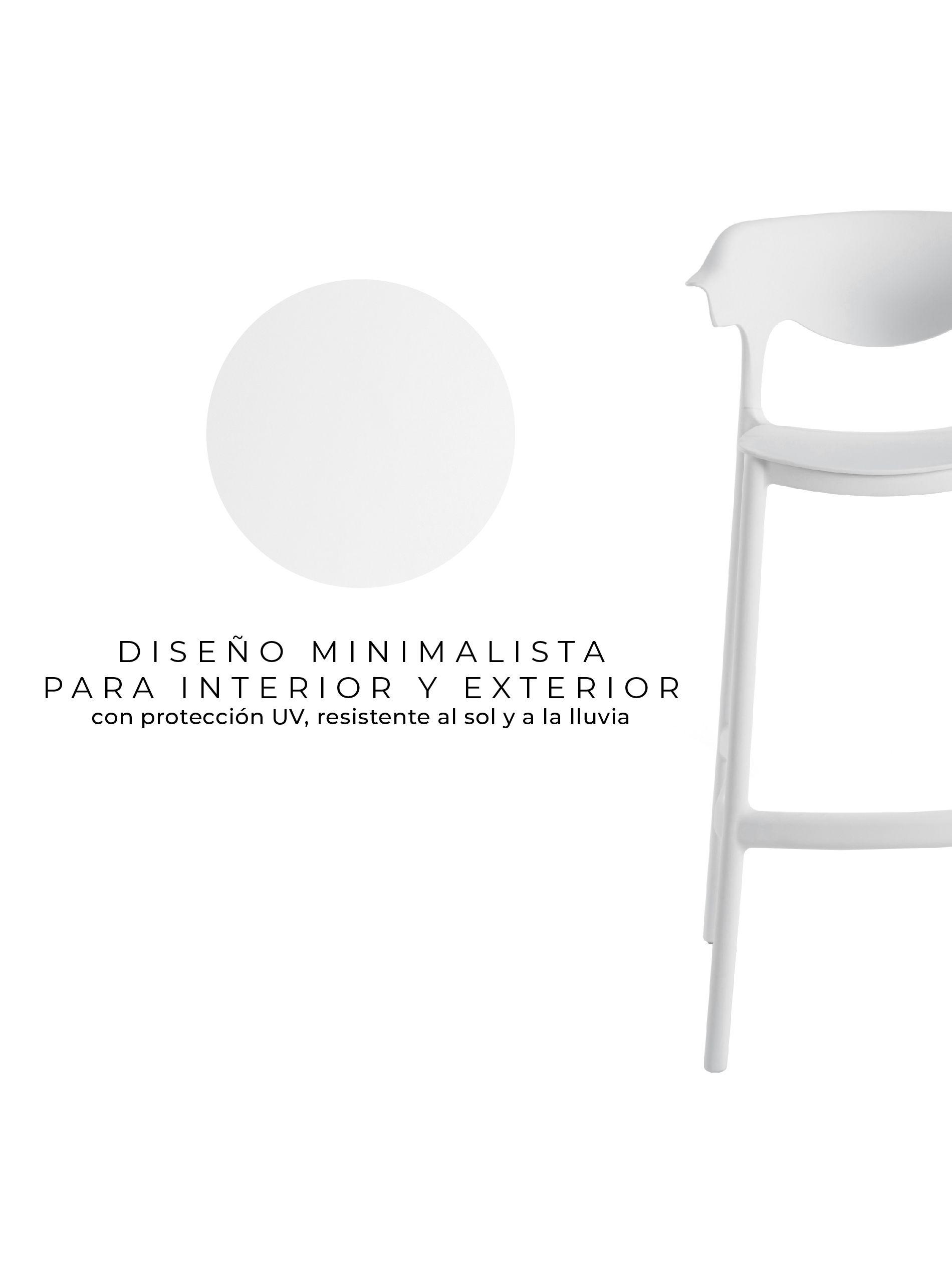 Piso Silla Alta de Bar Top Living Esparta Taburete Apilable-3