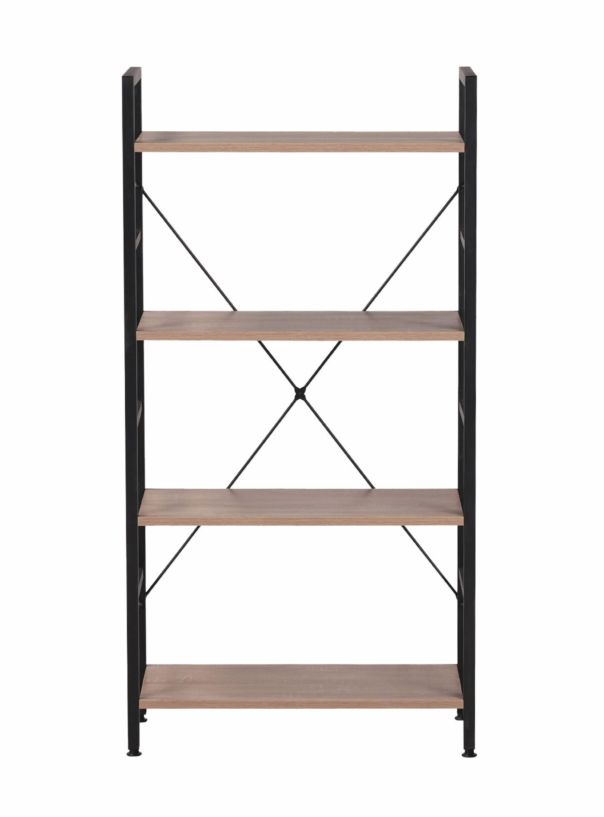 Librero Biblioteca Estilo Industrial Simil Madera 5 estantes-5