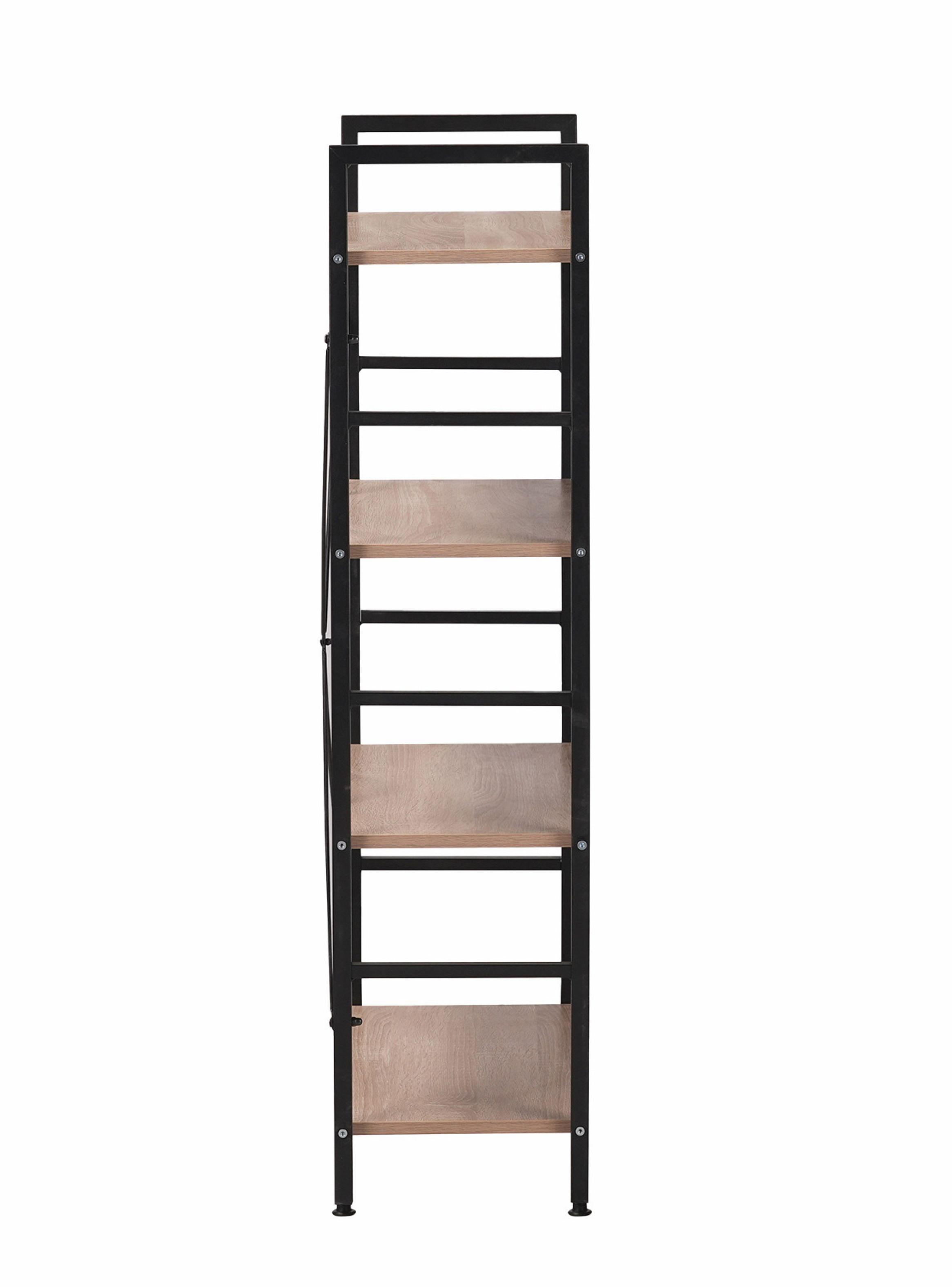 Librero Biblioteca Estilo Industrial Simil Madera 5 estantes-7