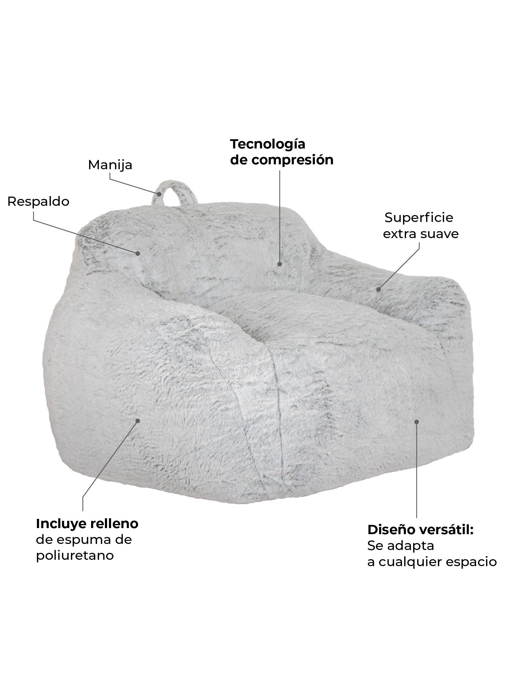 Sillón Pouf / Puff Relan Ditto de Sherpa con Relleno-3
