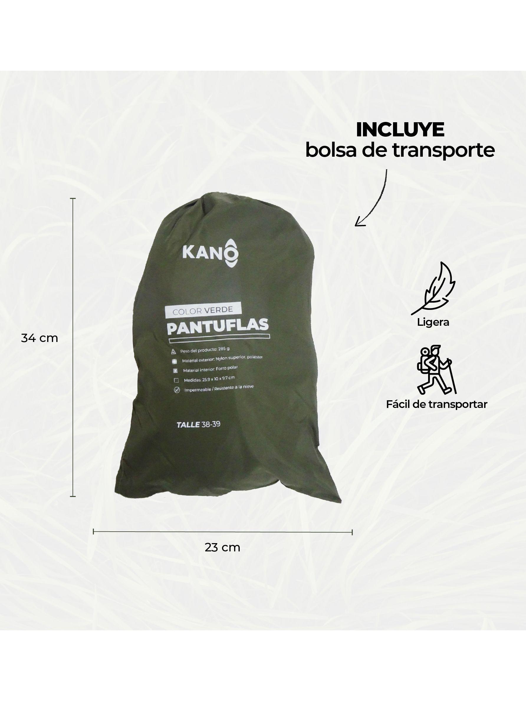 Pantuflas Outdoor Kano Impermeables con Memory Foam Verde-4
