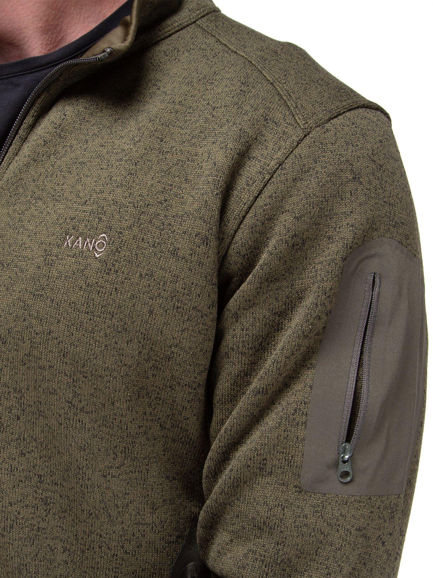 Chaqueta Polar Blend Hombre Kano Notro Verde con Bolsillos-3