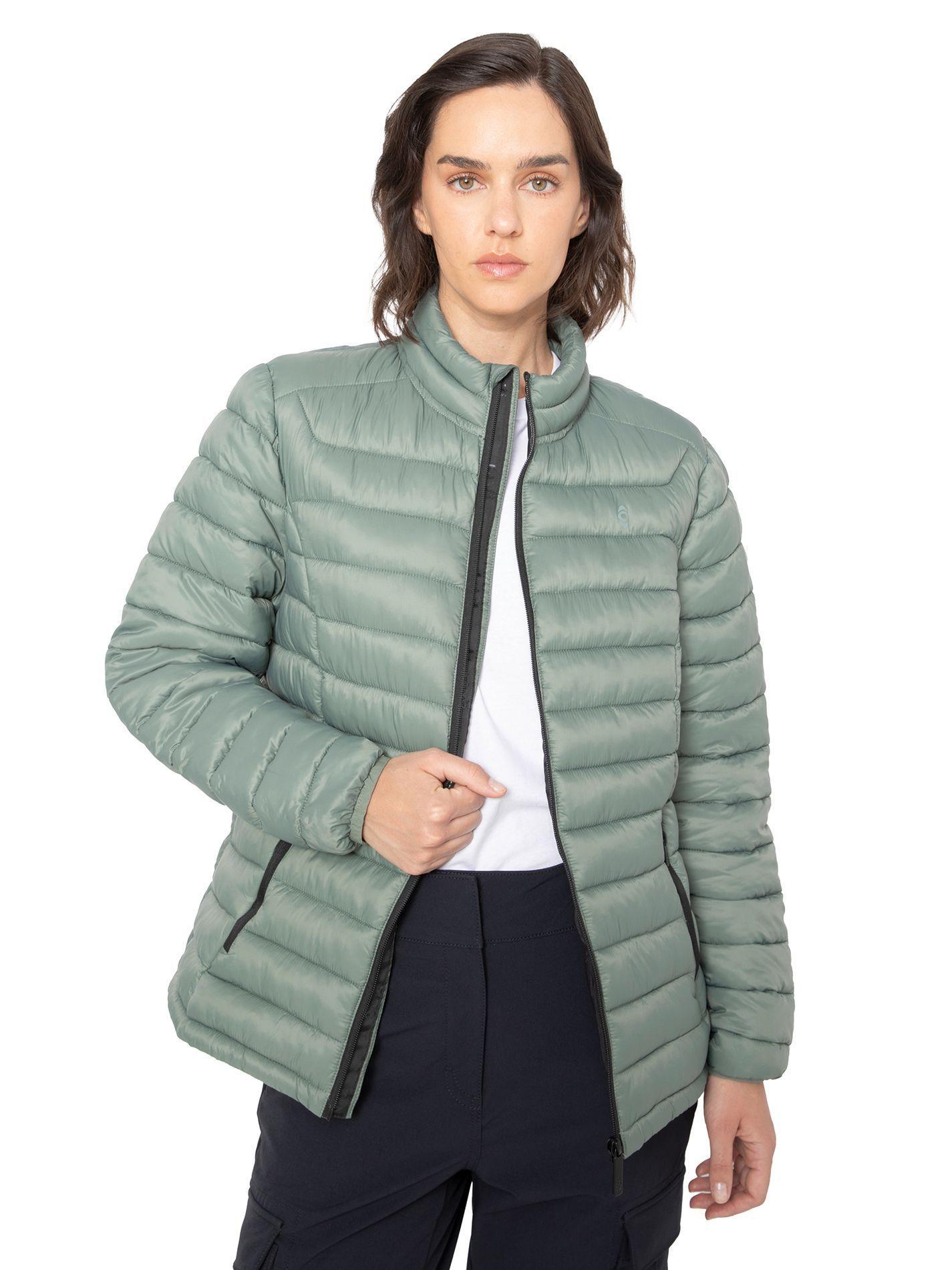 Parka Térmica Mujer Kano Villarrica Chaqueta Acolchada Verde-2